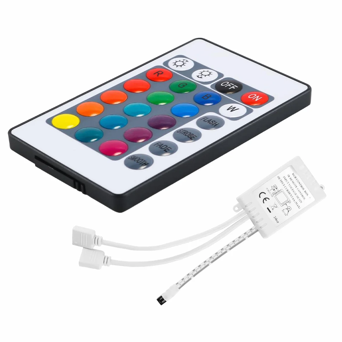 2 szt. 24 klawiszy bezprzewodowy pilot zdalnego sterowania z odbiornikiem LED Strip Controller RGB dla 3528 5050 SMD RGB LED Strip Lights