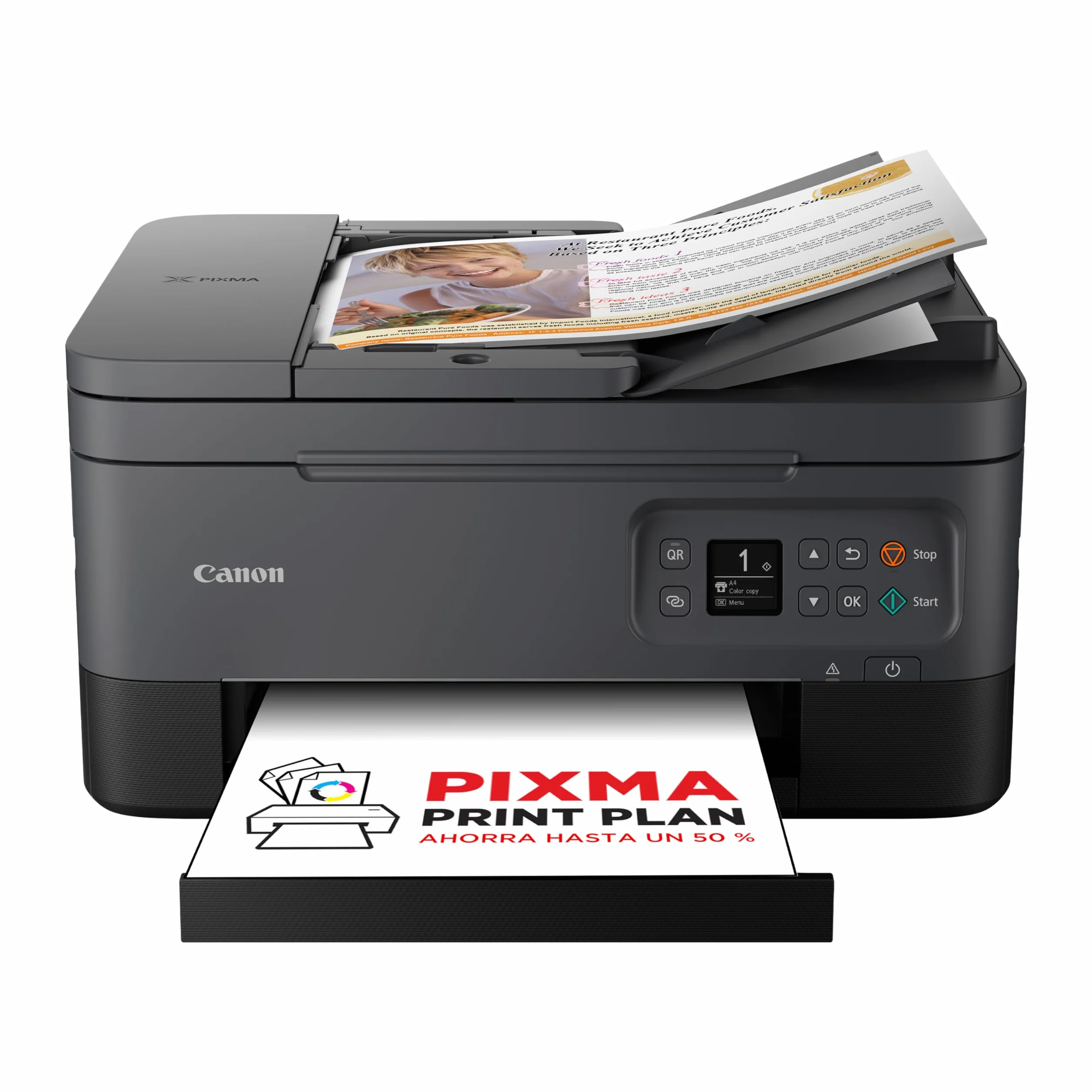 Canon PIXMA TS7450i drukarka Wi-Fi, kolorowa drukarka wielofunkcyjna, automatyczny podajnik dokumentów - wielofunkcyjna drukarka A4 do kreatywnego druku multimedialnego - idealna do domu i biura