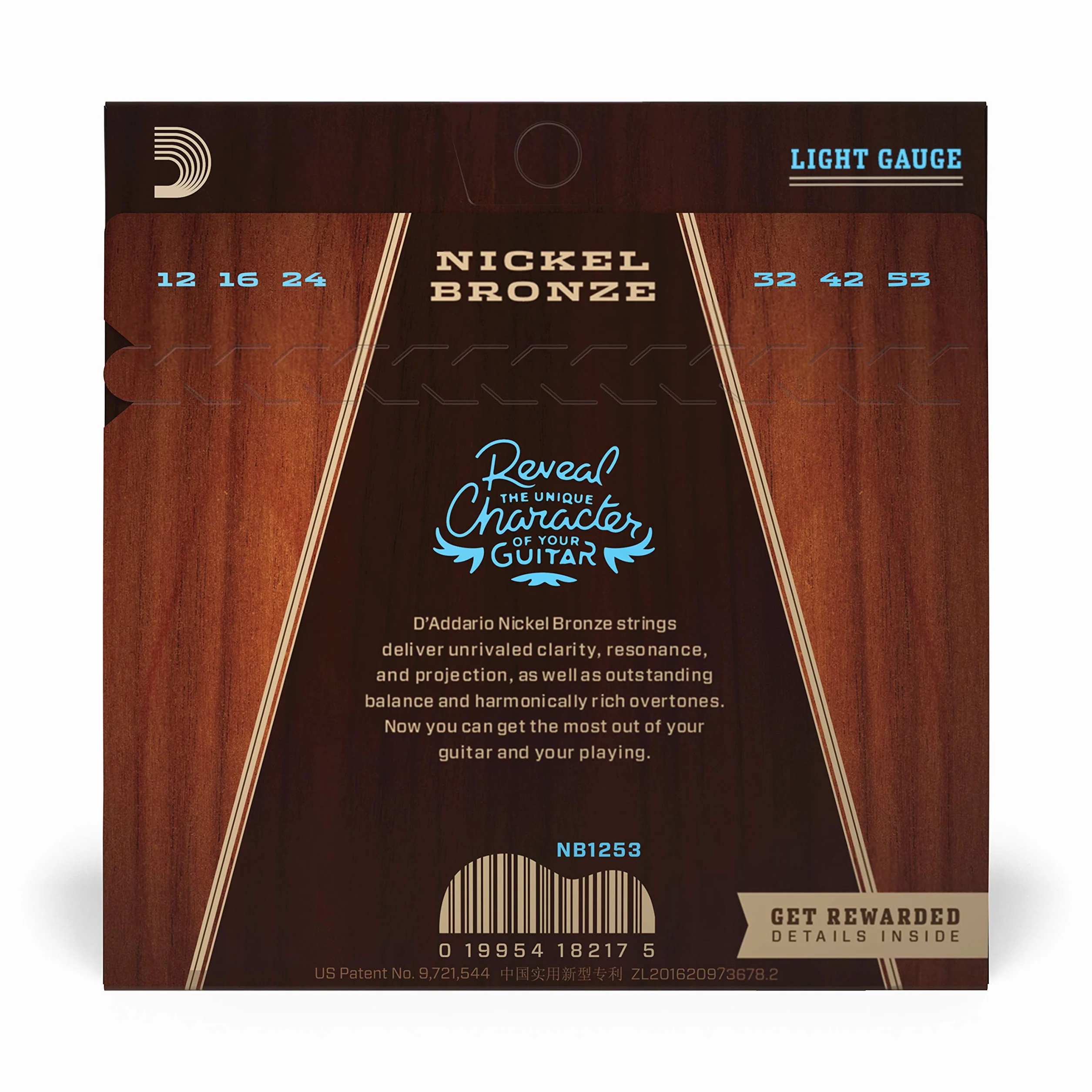 D'Addario NB1253 12-53 Nickel Bronze Acoustic Light - Struna do gitary akustycznej