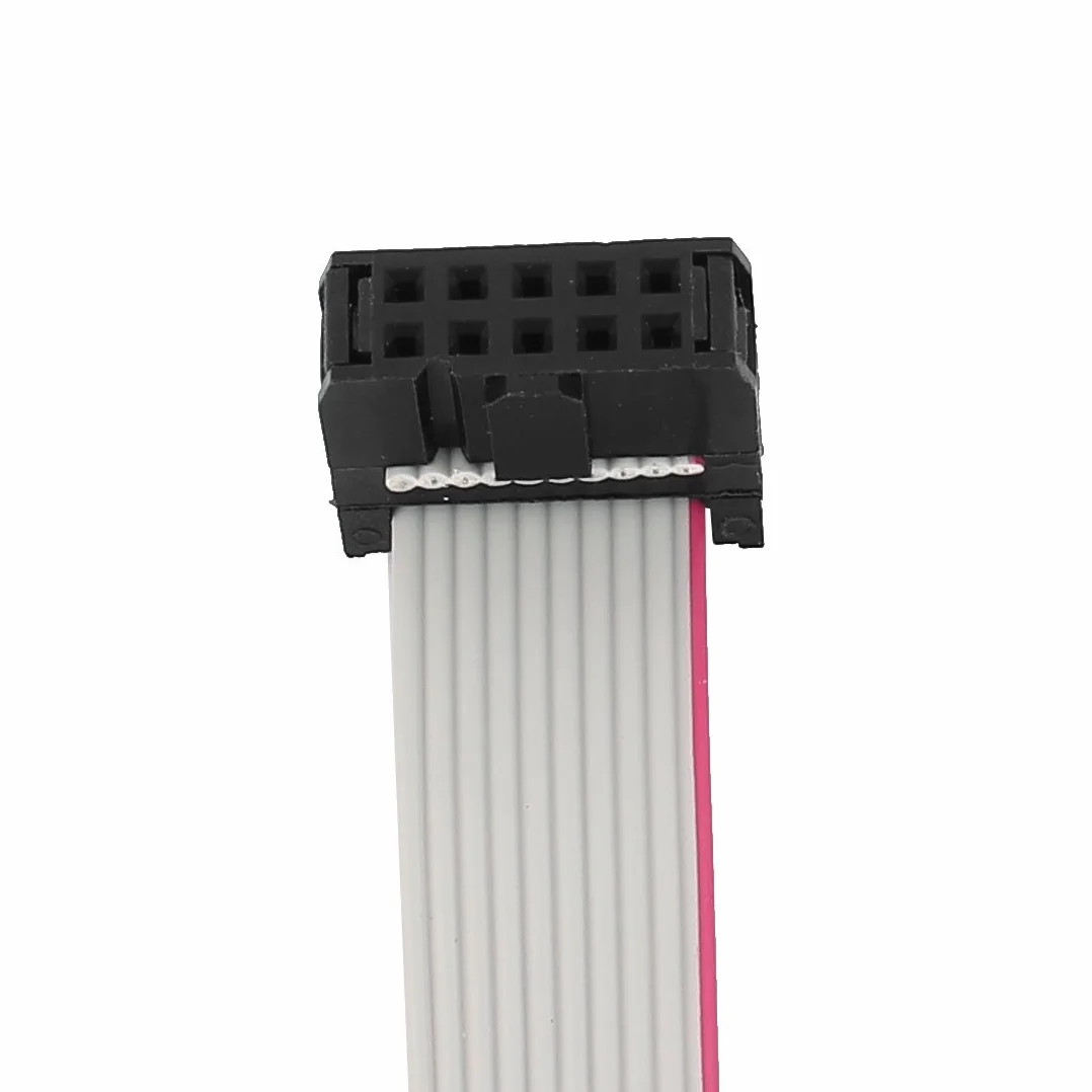 sourcing map 2,54 mm skok 2 rząd 10-pinowy żeński do żeńskiego złącze IDC płaski kabel 1M