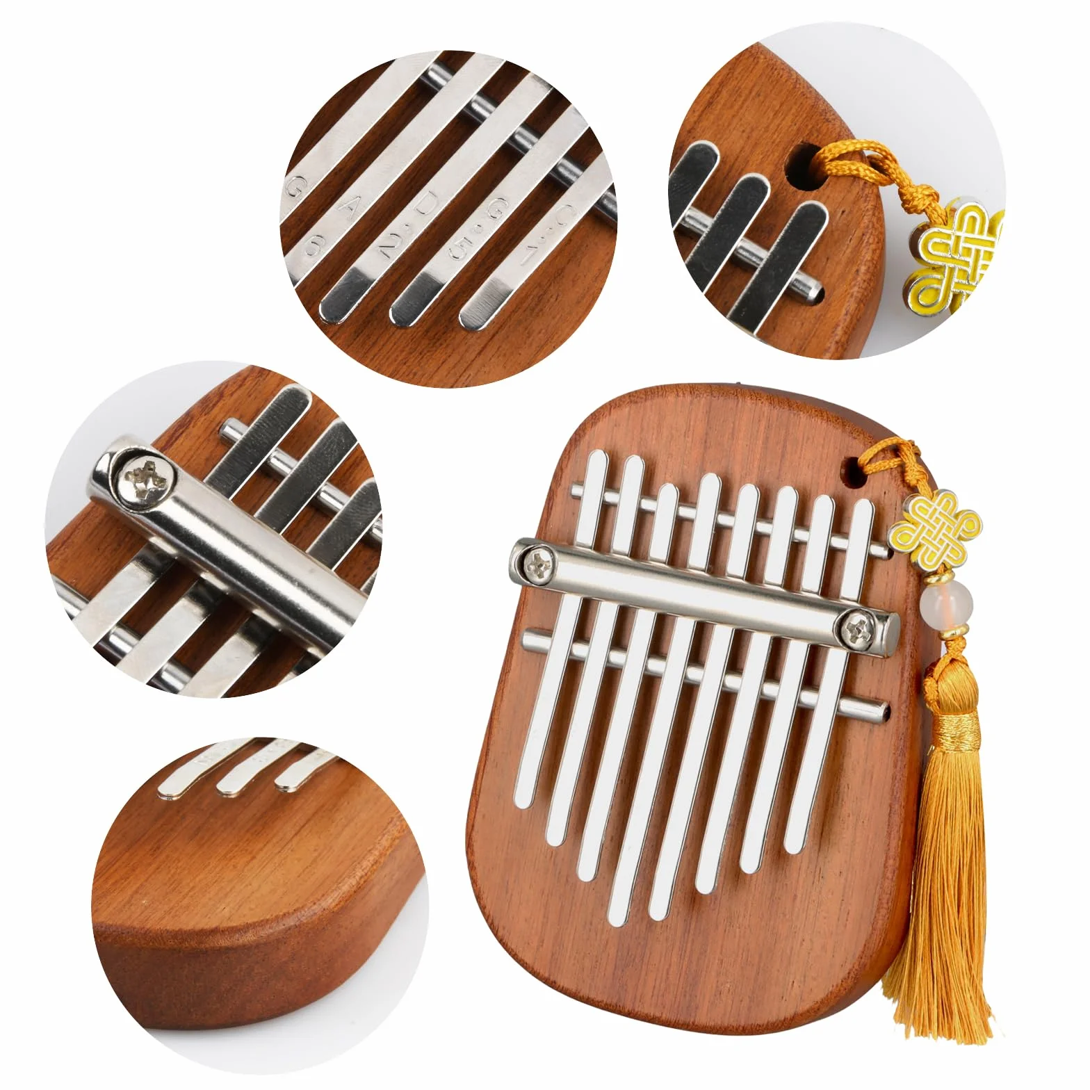 Kalimba Instrument, kalimba pianino na kciuk, mini instrument kalimba z 8 przyciskami, instrument muzyczny na palec fortepian, marimba, dla dzieci, dorosłych i miłośników muzyki