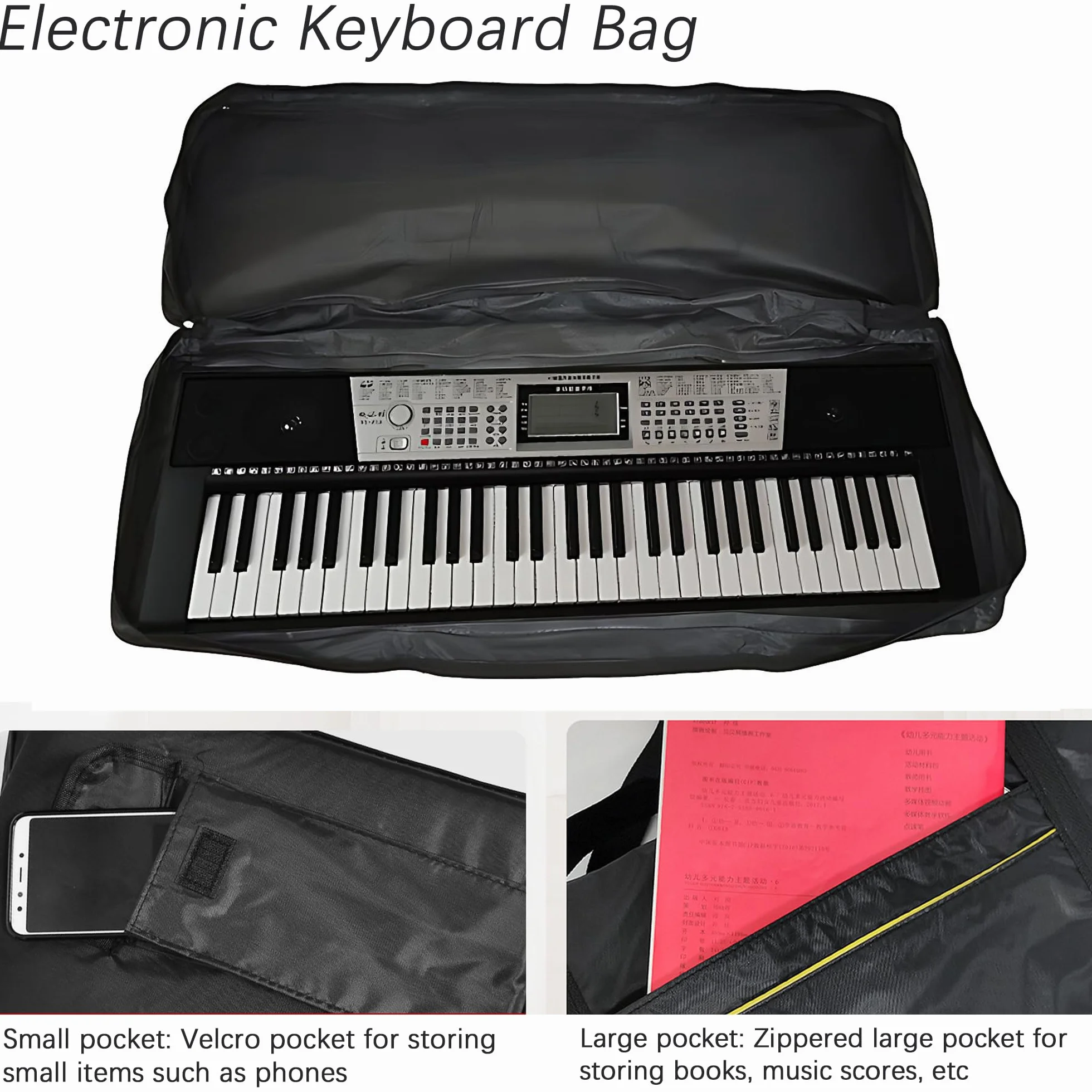 Oxford Cloth Przenośna 88-Klawiatura Pianino Elektryczne Wyściełane Etui, Przenośne Elektroniczne Organy Wodoodporna Torba Anty Shock, Instrument Piano Ochronna