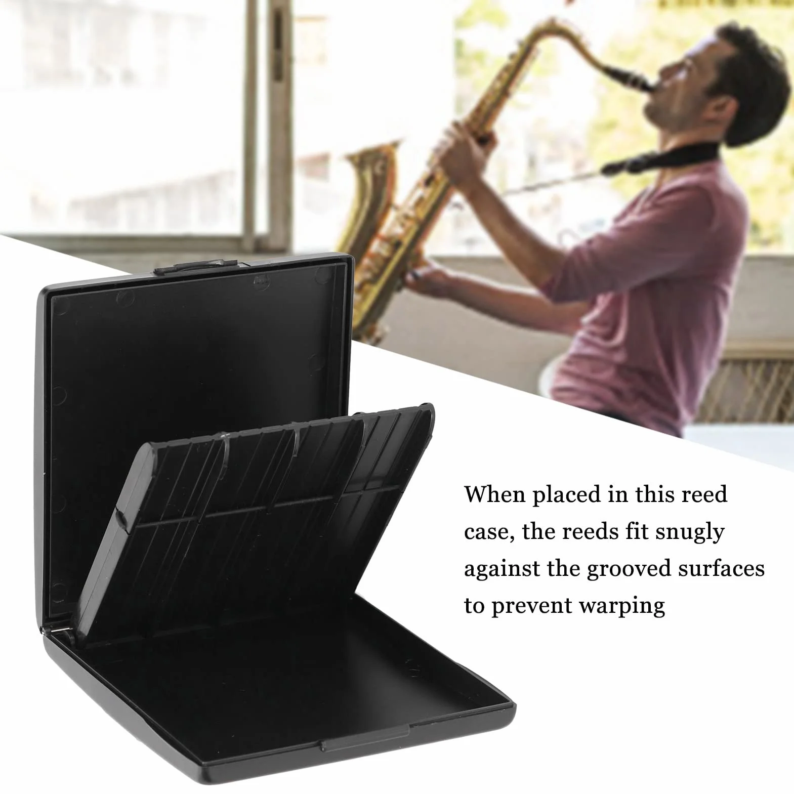 Reed Case, 8 szt. Saksofon Klarnet Reed Storage Case Wodoodporny futerał do Przechowywania
