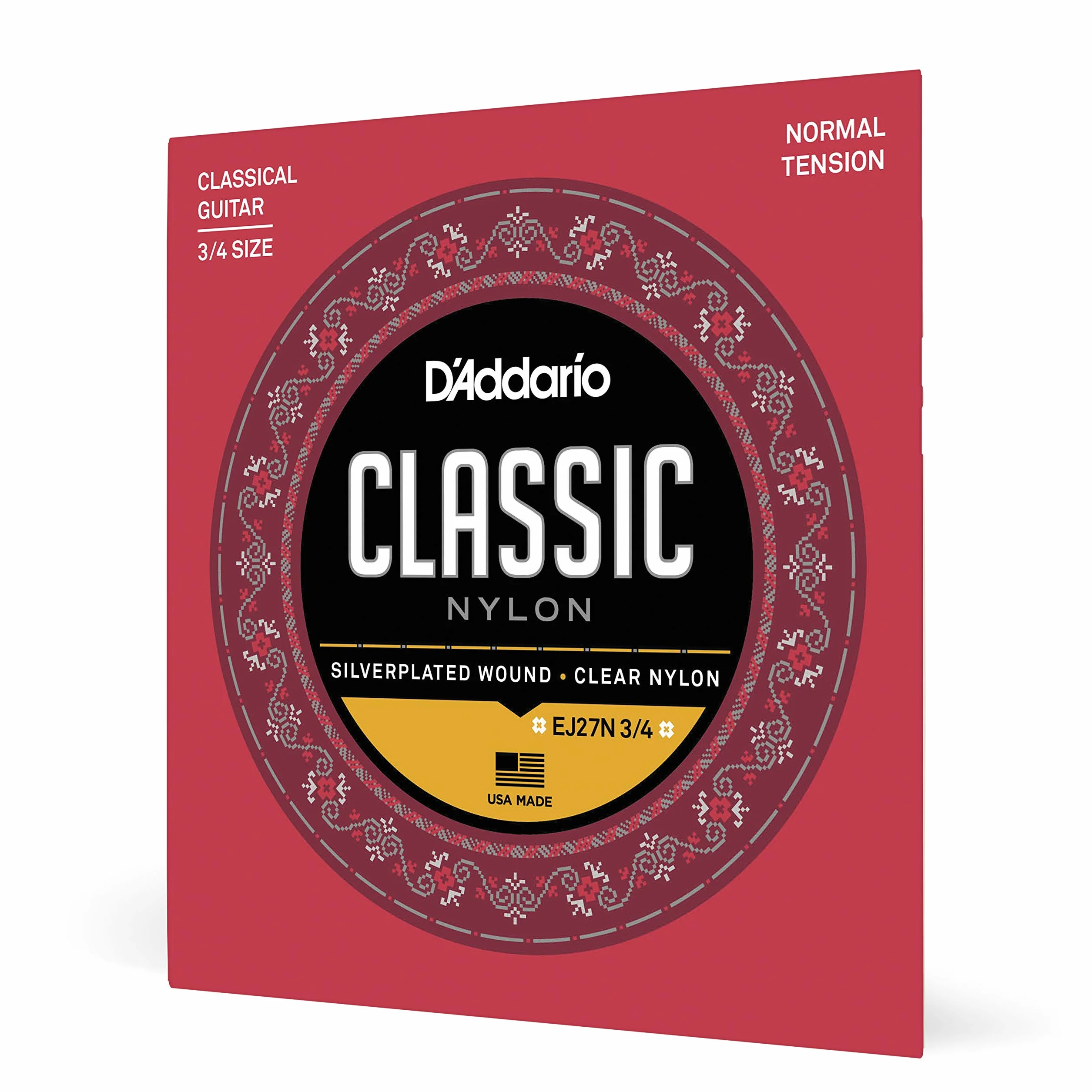 D'Addario Classical Strings EJ27N-3/4 3/4 Size, Silverplated, Normal - Struna do gitary klasycznej