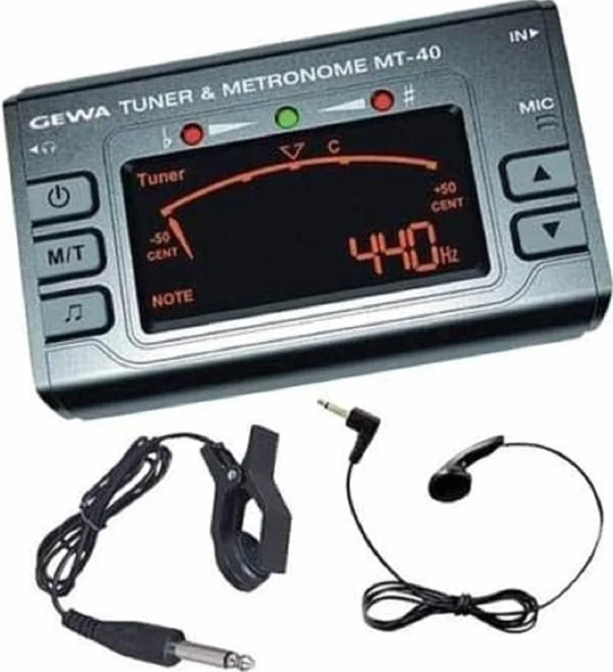 GEWA MT-40 Tuner/Metronom - Funkcja 3-w-1, kalibrowalny tuner, wszechstronny metronom i generator tonów.