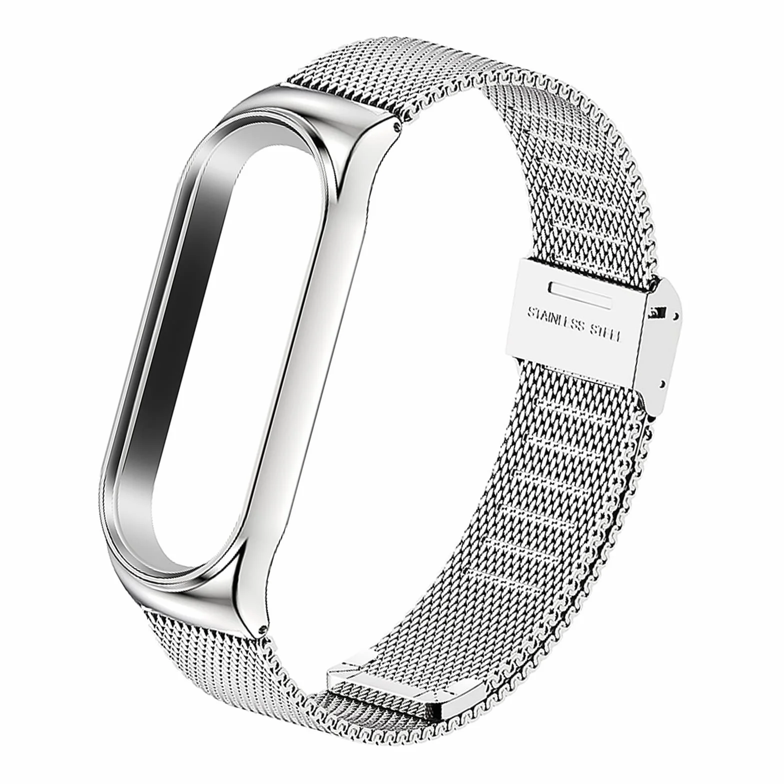 Bransoletka Ainiv do Mi Band 5/6/7/4/3, Wymienne Paski do Zegarków Xiaomi, Rozciągliwy Nylonowy Pasek ze Stali Nierdzewnej do Akcesoriów
