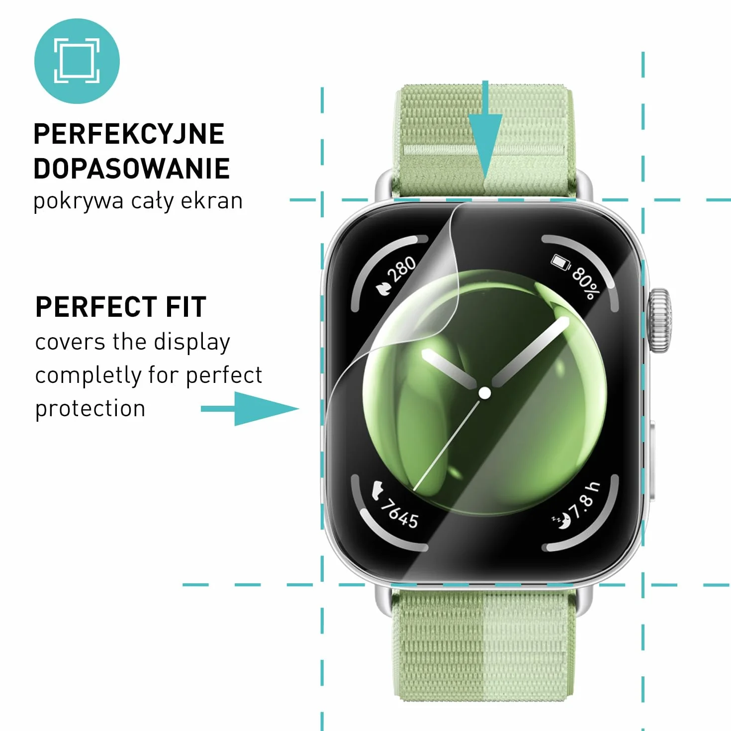 smartect Folia Ochronna TPU [3 Sztuki, Clear] dla Huawei Watch Fit 3, Zakrywa cały wyświetlacz, Ochraniacz Ekranu bez Pęcherzyków, Bez Odcisków palców