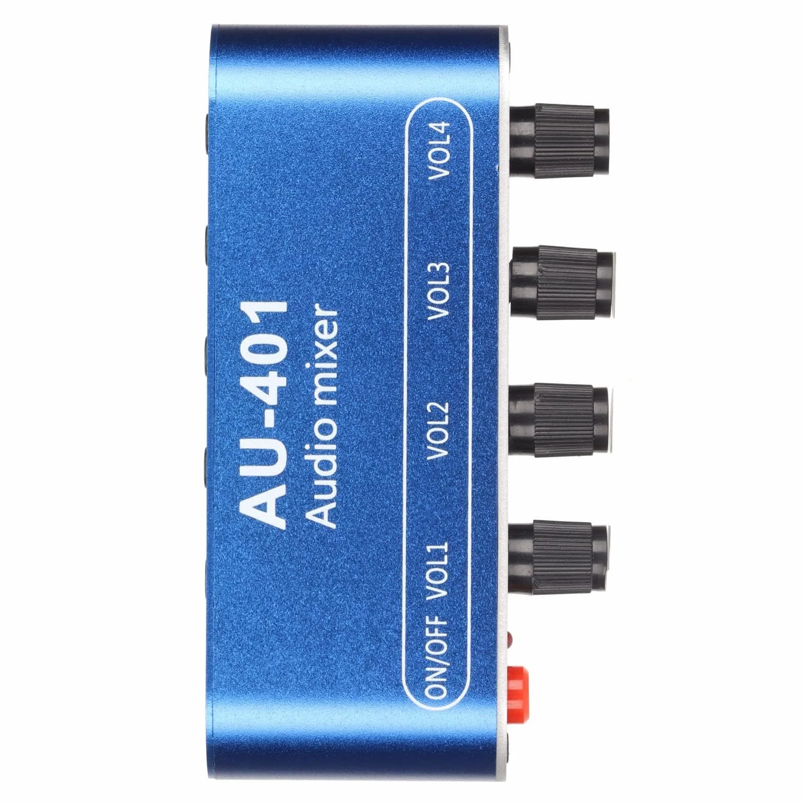 Mikser Stereofoniczny 4-kanałowy Mini, 4 w 1 Wyjście Regulacja Głośności 3,5 mm