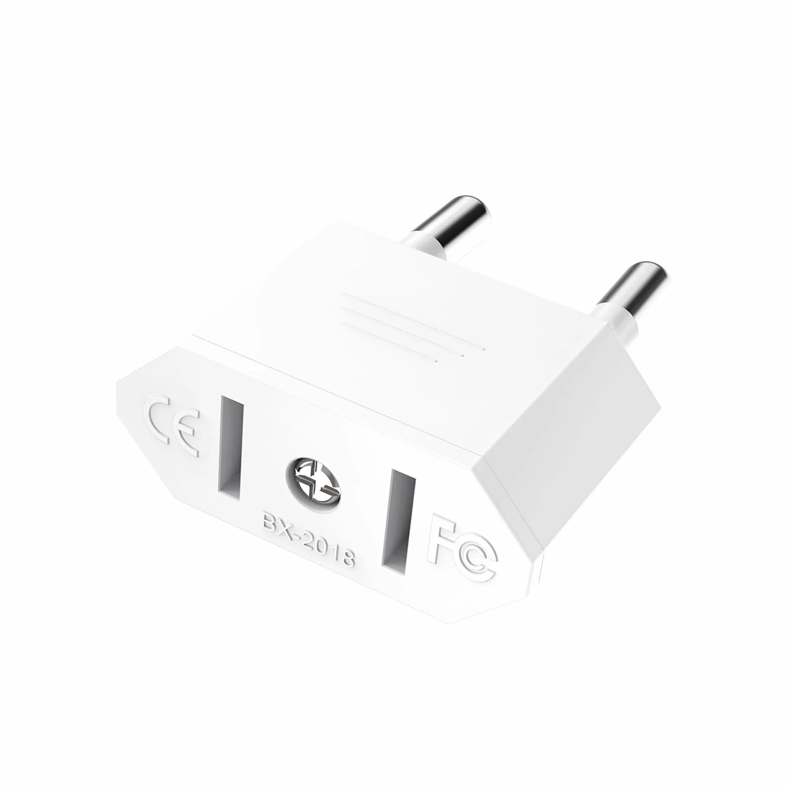 VIEVRE Adapter US na UE, 2 piny, USA, wtyczka niemiecka, Ameryka, Meksyk, Kanada, Egipt, Hiszpania, adapter do UE, USA (biały)