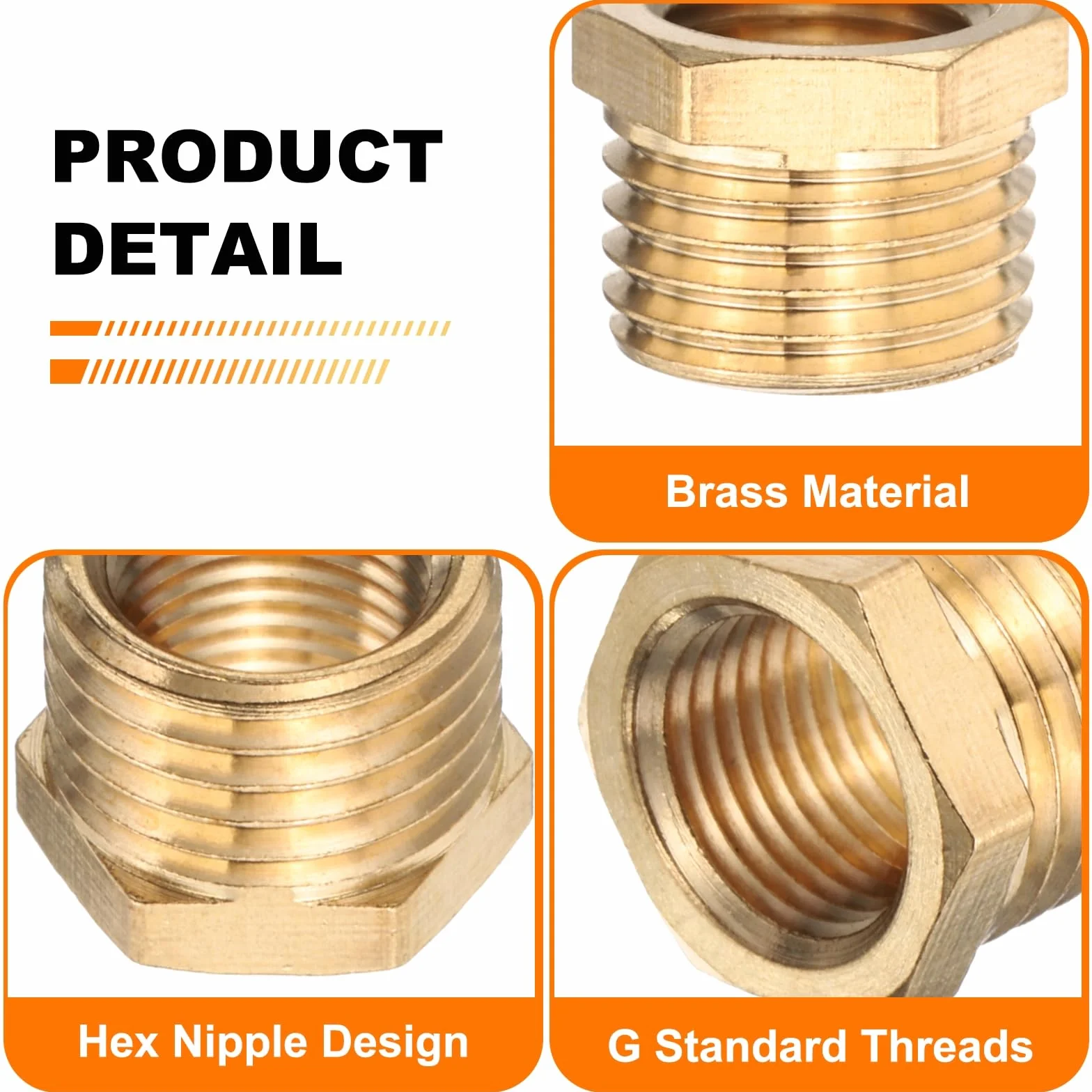 QUARKZMAN 2 sztuki G3/8" męski x G1/4" żeński gwint reduktor adapter z taśmą PTFE