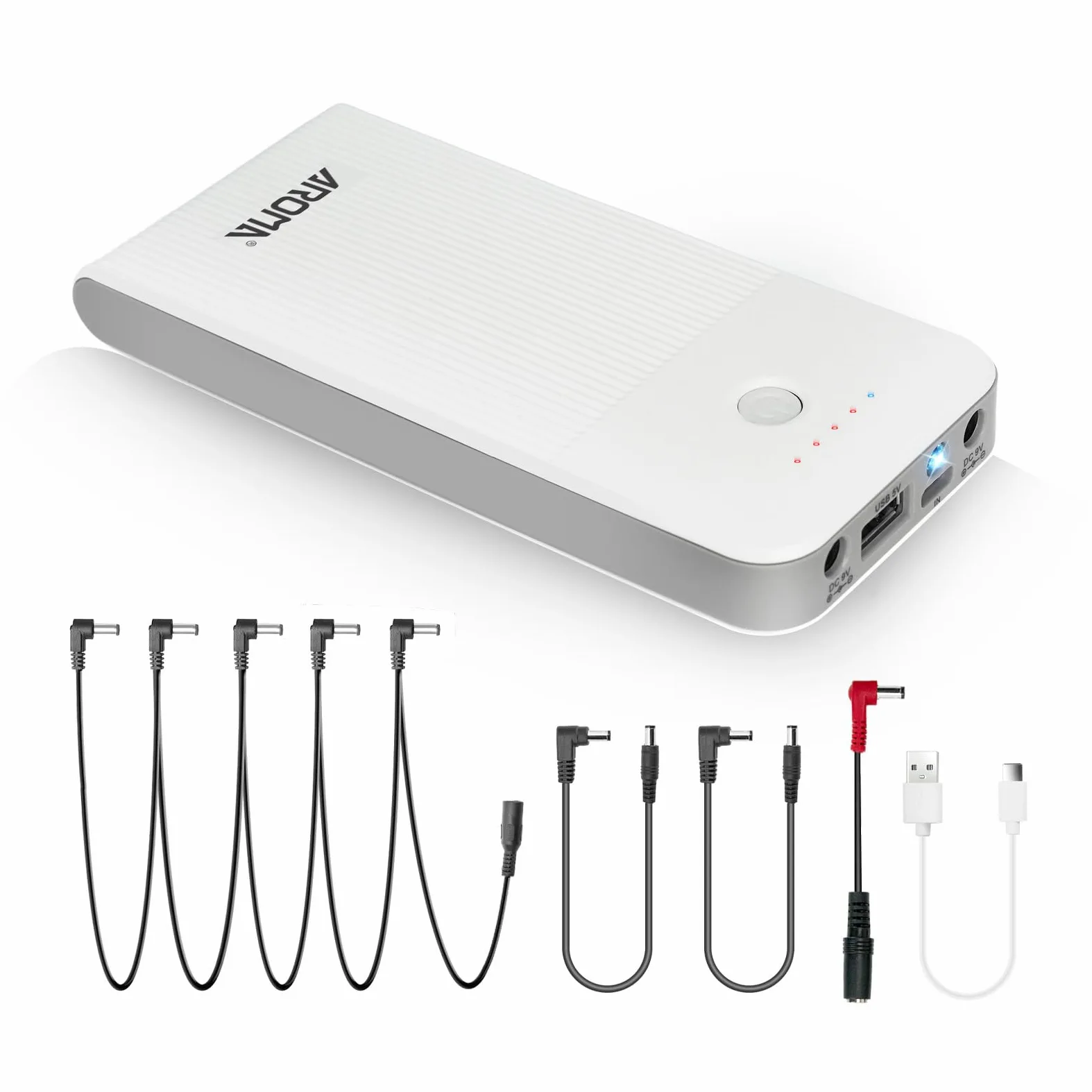 Aroma Power Bank do Efektów Gitarowych z Wbudowanym Akumulatorem 10000mAh Zasilanie 9V, Ładowalny, do Pedałów i Innych Urządzeń