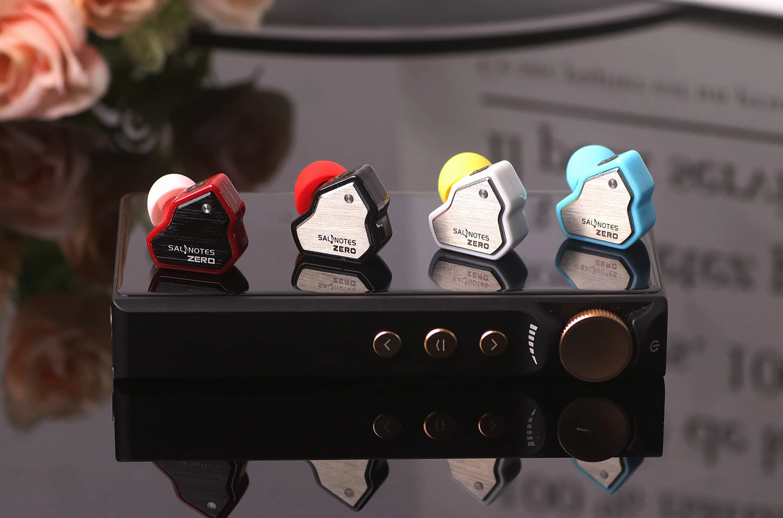 Linsoul 7Hz Salnotes Zero Słuchawki douszne Hi-Fi z dynamicznym przetwornikiem 10 mm IEM, z membraną kompozytową, płyta ze stali nierdzewnej, odłączany 2-pinowy kabel OFC, czerwone, bez mikrofonu