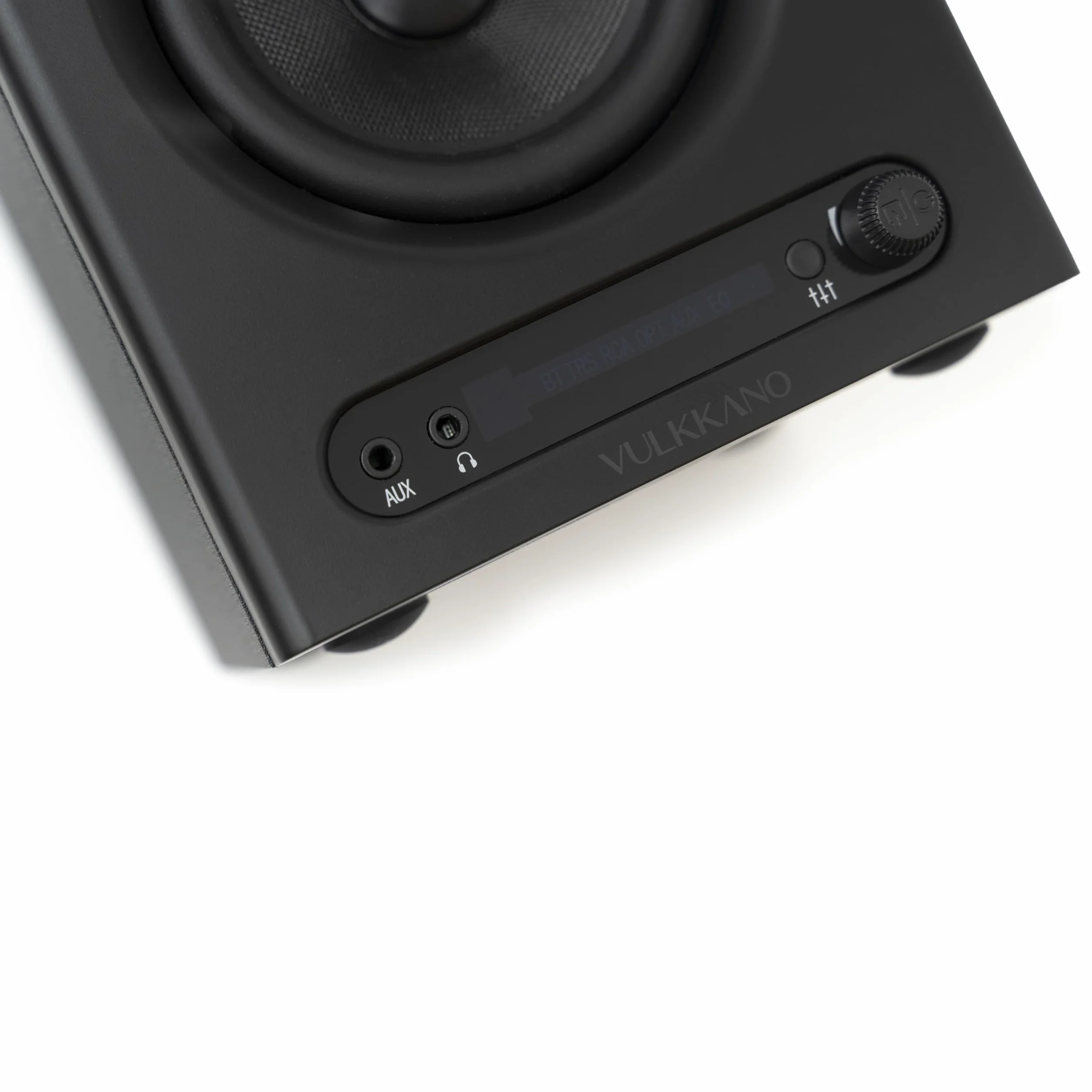 VULKKANO PRO4 monitory studyjne z 4-calowym głośnikiem niskotonowym, Bluetooth, symetrycznym wejściem TRS, RCA, wyjściem na słuchawki, AUX, optycznym, ustawieniami EQ, głośnik do monitora