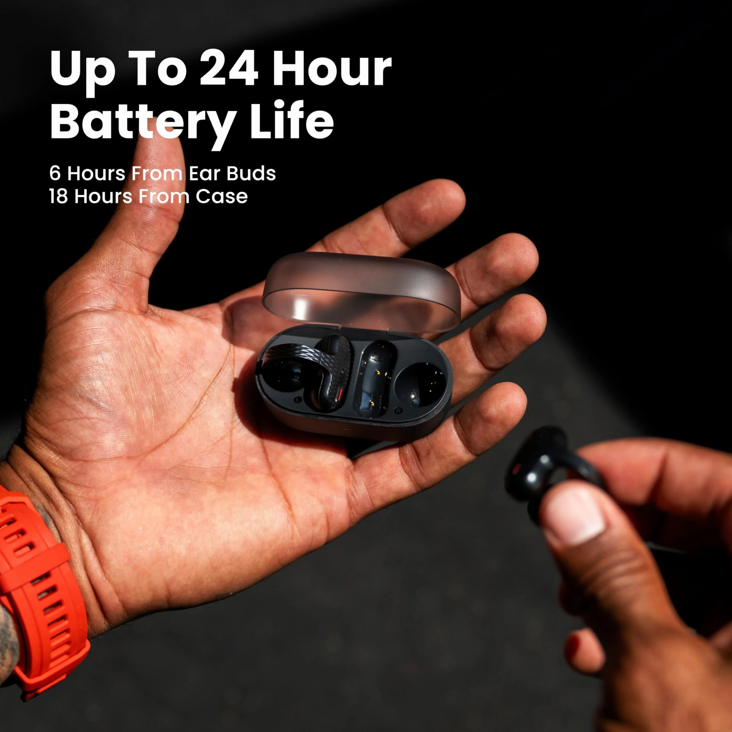 Amazfit Słuchawki Up OWS Open Ear Bezprzewodowe słuchawki douszne z Bluetooth 5.3, łatwe sterowanie dotykowe, wodoodporność IPX 4, redukcja szumów tła AI, słuchawki kompatybilne z systemem Android i