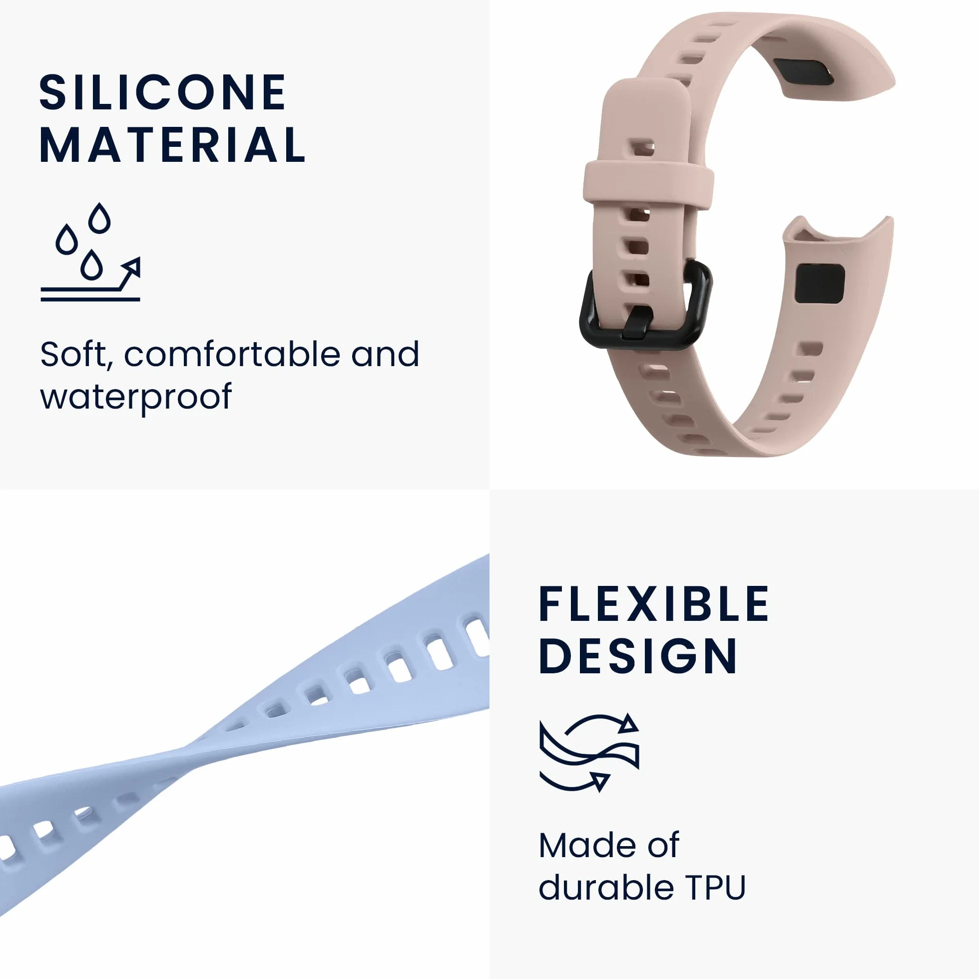 kwmobile Pasek kompatybilny z zegarkiem Huawei Band 4, 2 x zapasowy silikonowy pasek do zegarka