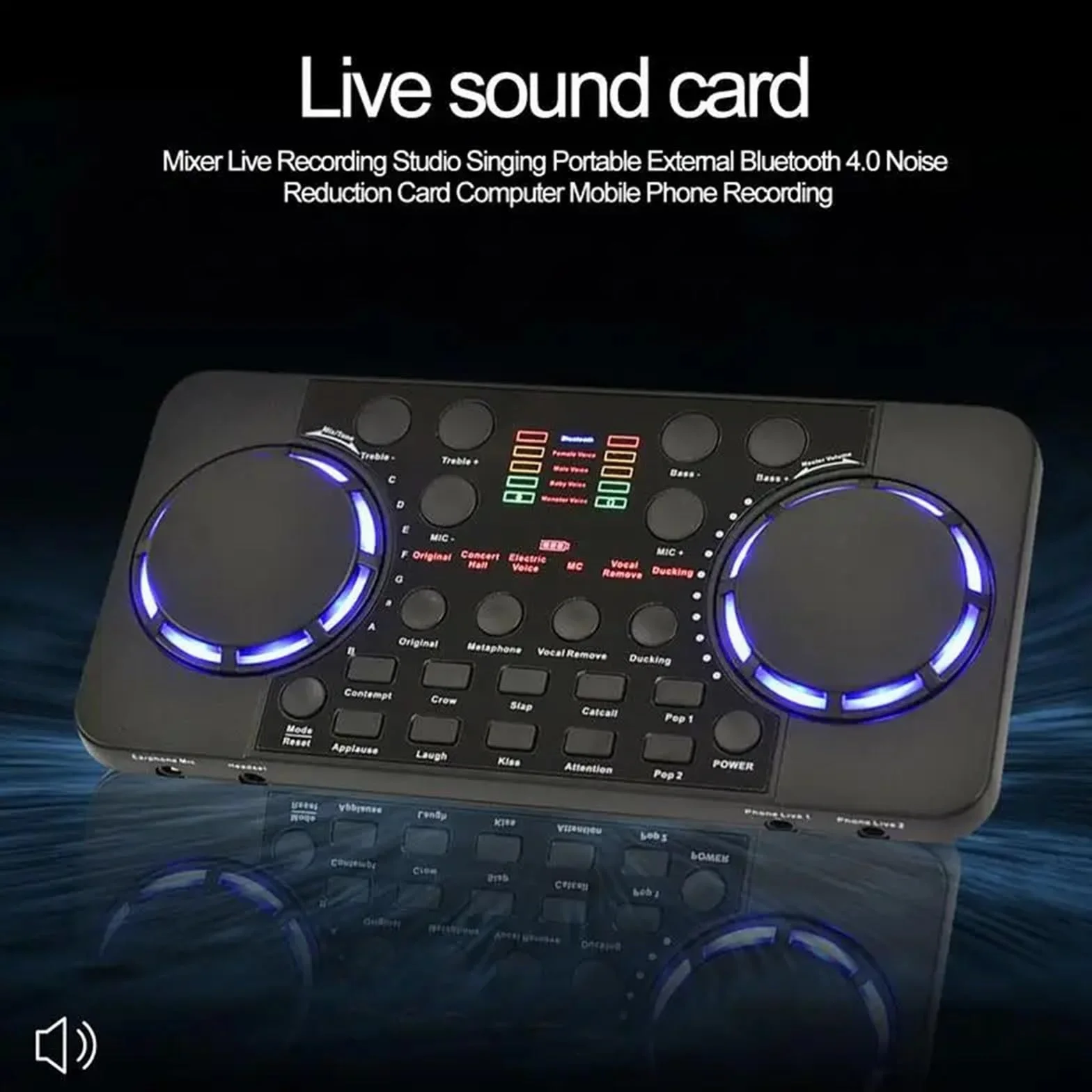Mini Audio Kontroler DJ-ski Mikser Audio Karta Dźwiękowa Przenośna Płyta DJ 16 Efekty Cyfrowe Nagrywanie USB