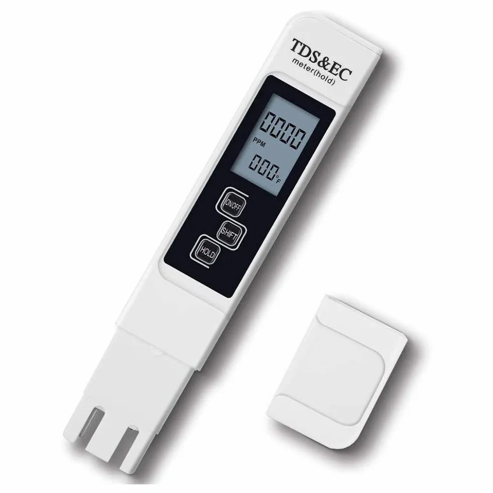 Tester 3 w 1 TDS Tester pH Test jakości wody w basenie, miernik przewodzenia, z wyświetlaczem LCD o wysokiej precyzji i automatycznej funkcji kalibracji