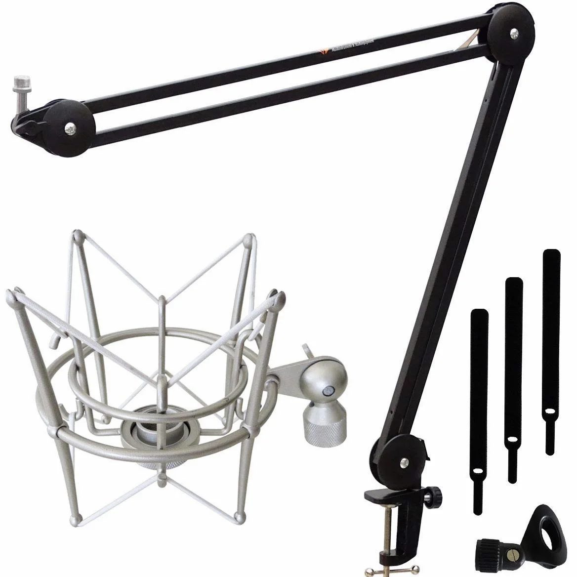 keepdrum MS138 ramię mikrofonowe statyw przegubowy + MS089SV pająk mikrofonowy do G-Track AT-2020/USB+