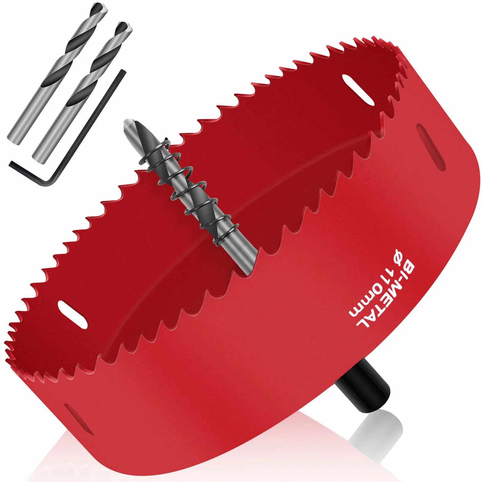 Bimetalowa piła do otwornic, 110 mm, JatilEr M42, otwornica, metalowy otwór, narzędzie, zestaw wierteł do otworów, wierteł okrągłych, do drewna, aluminium, blachy, rur z tworzywa sztucznego
