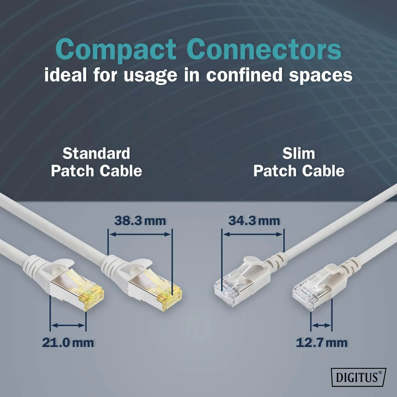 DIGITUS Kabel LAN Cat 6A 7 m Slim AWG 32-7 10 Gb/s RJ45 F-FTP PoE+ LSZH szary