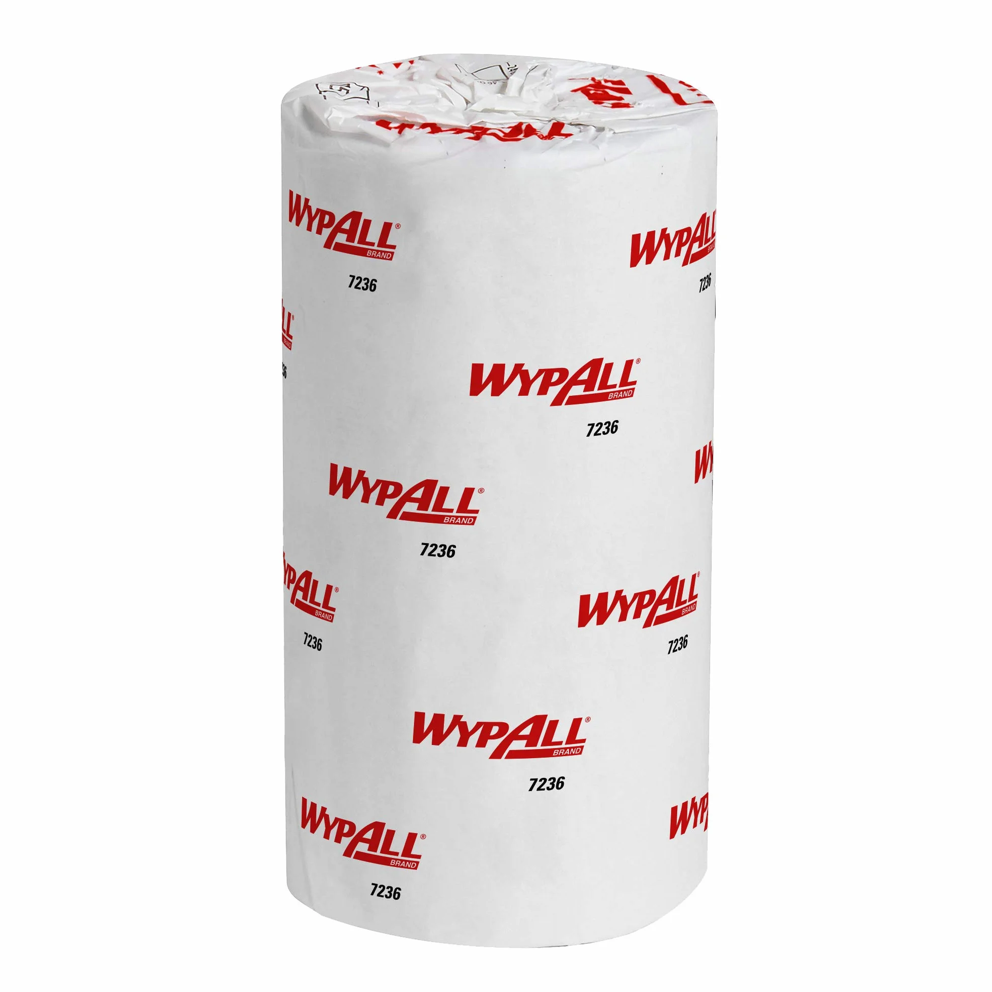 WypAll L10 papier do wycierania żywności i higieny 7236-1-warstwowe kompaktowe chusteczki do czyszczenia - 24 rolki x 165 białe chusteczki papierowe (łącznie 3960)