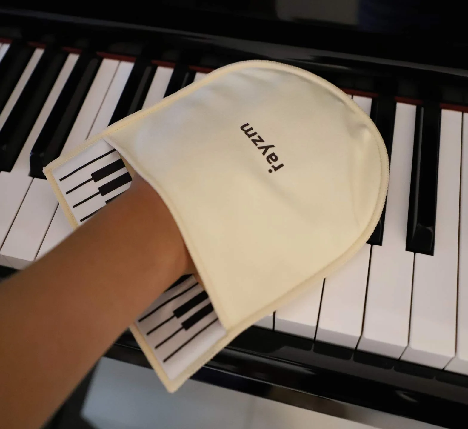 Rayzm do czyszczenia klawiatury fortepianowej, beżowa obudowa na klawiaturę pianinową, odporna na wilgoć, dwustronna osłona kluczy, 88 klawiszy, opakowanie 3 sztuk.