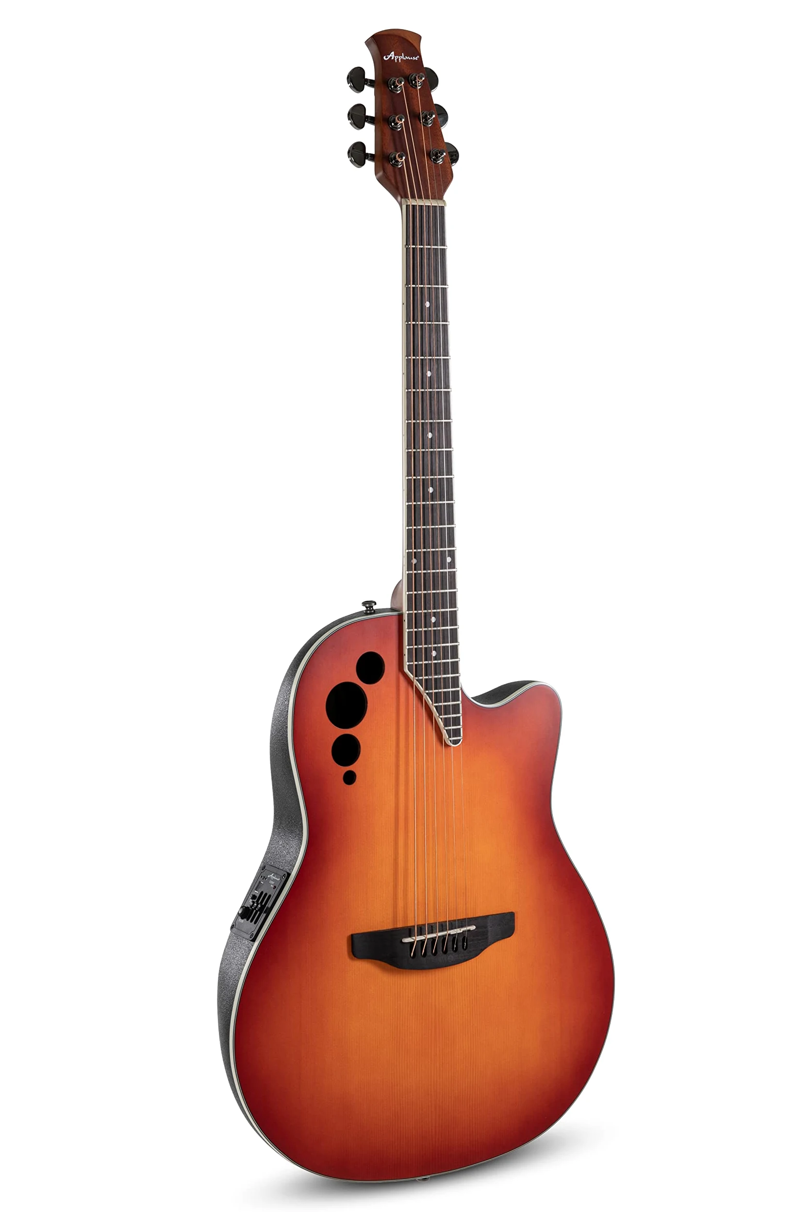 Applause E-gitara akustyczna Elite AE48 Super Shallow Cutaway - Roundback Lyrachord Korpus Super Shallow - AP3TP Preamp- Top Świerk - Honeyburst Satin - AE48-1I