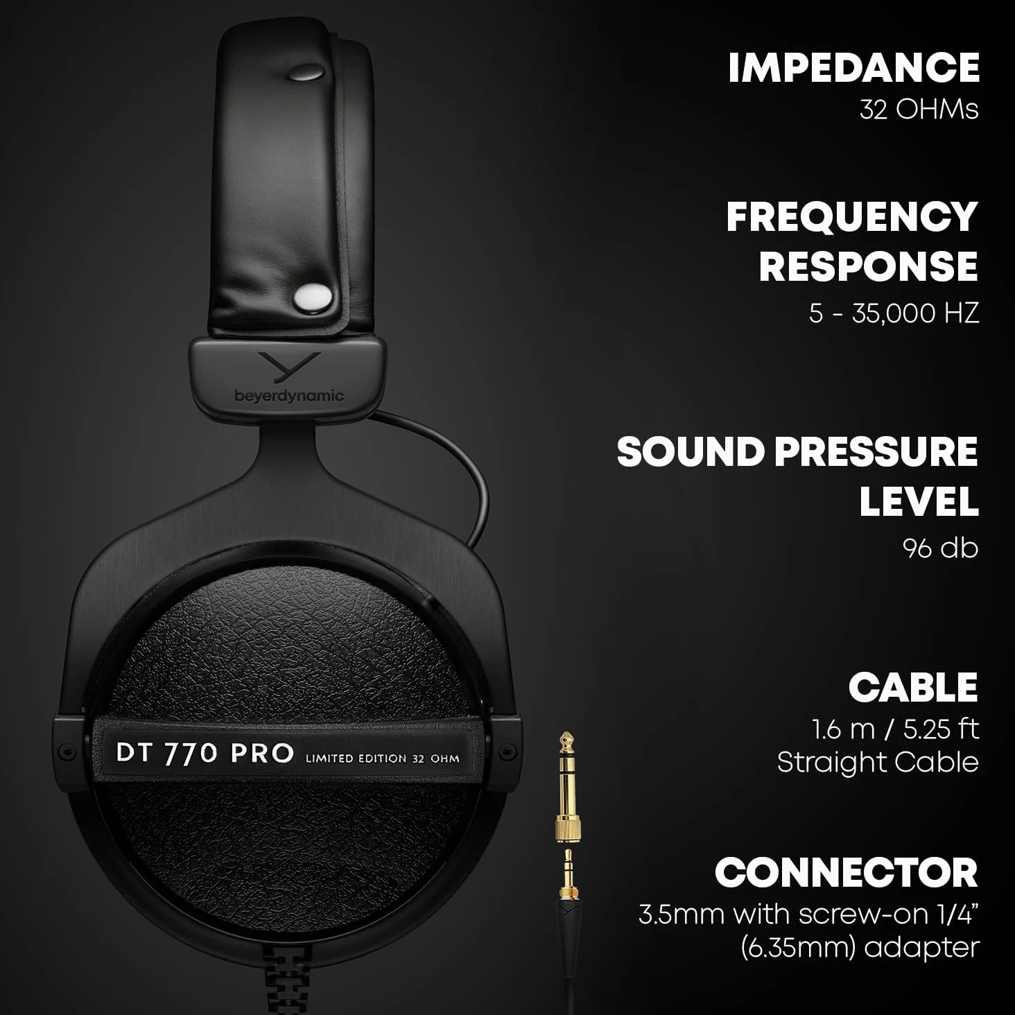 beyerdynamic DT 770 Pro 32 ohm Limited Edition Professional Studio Headphones, szare