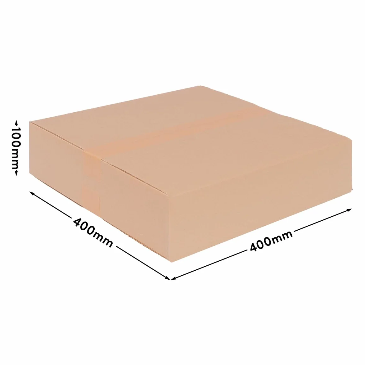 verpacking Kartony klapowe 400 x 400 x 100 mm KK 91 Brązowe [Rozmiar i ilość do wyboru] jednowarstwowe średnie kartony 25 szt.