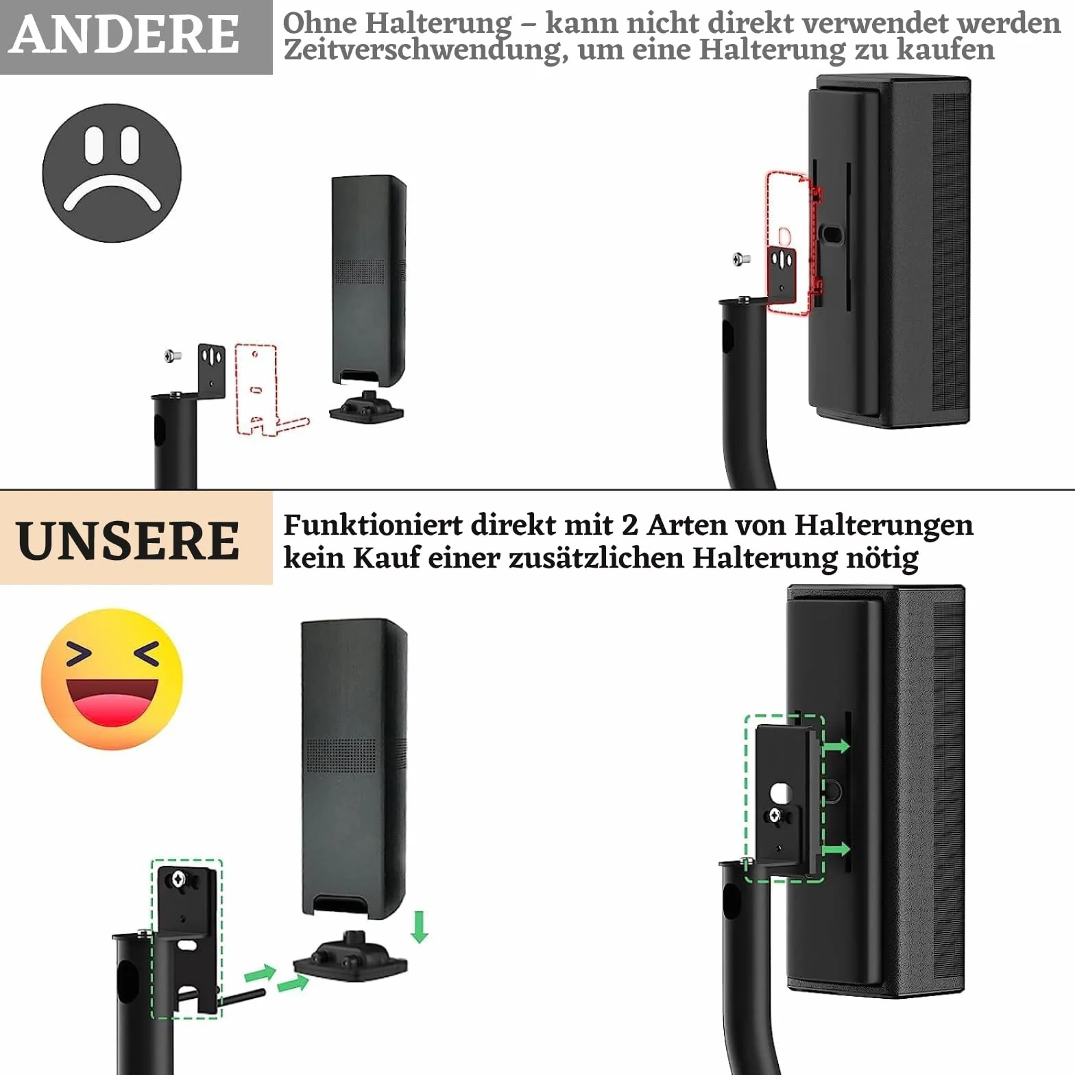 Stojak z regulacją wysokości do stojaków głośnikowych Bose Wr Slideconnect, do głośników Bose Surround, Surround 700, OmniJewel Lifestyle 650, CineMate GS Series II, do stojaków podłogowych Bose