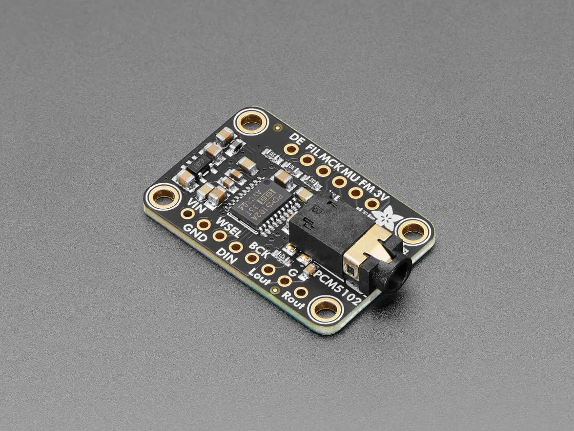 Adafruit PCM5102 I2S DAC, przetwornik D/A z wyjściem liniowym, 112 dB SNR, 6250