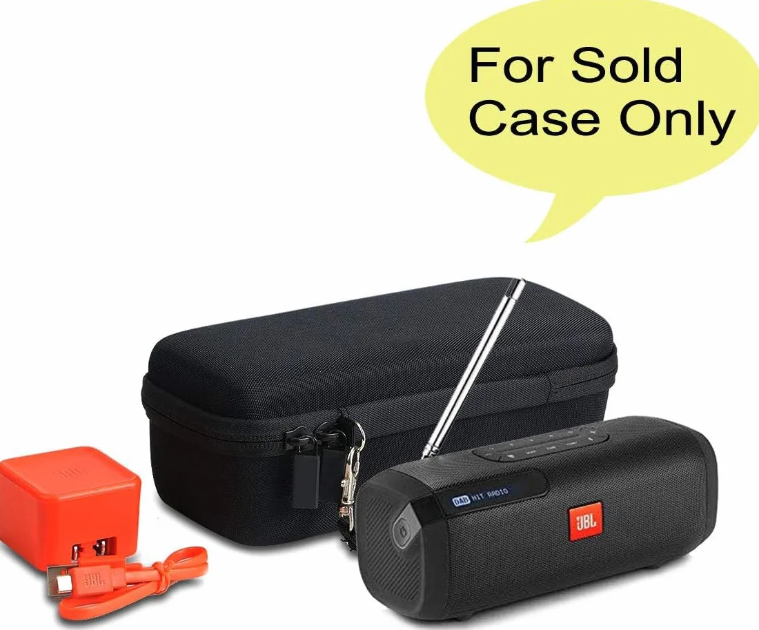 co2CREA twarde etui podróżne do przechowywania do przenośnego radia Bluetooth JBL Tuner 3, tylko etui, Czarny, Case for Tuner 2