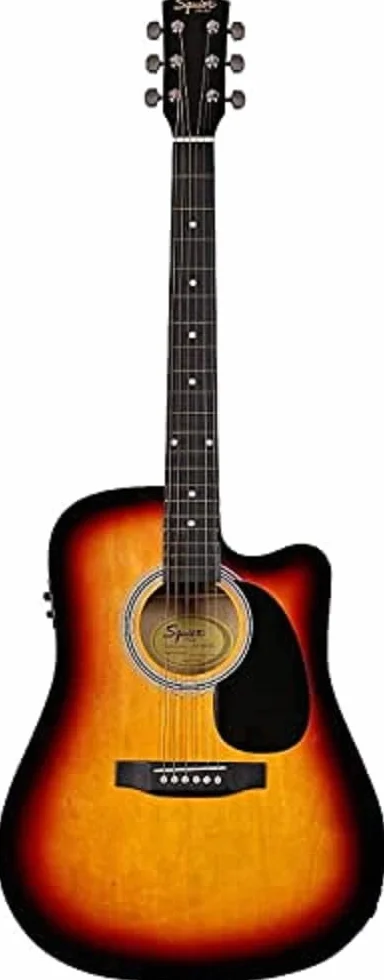Fender SA-105CE, elektryczna gitara akustyczna, dreadnought Cutaway, Sunburst