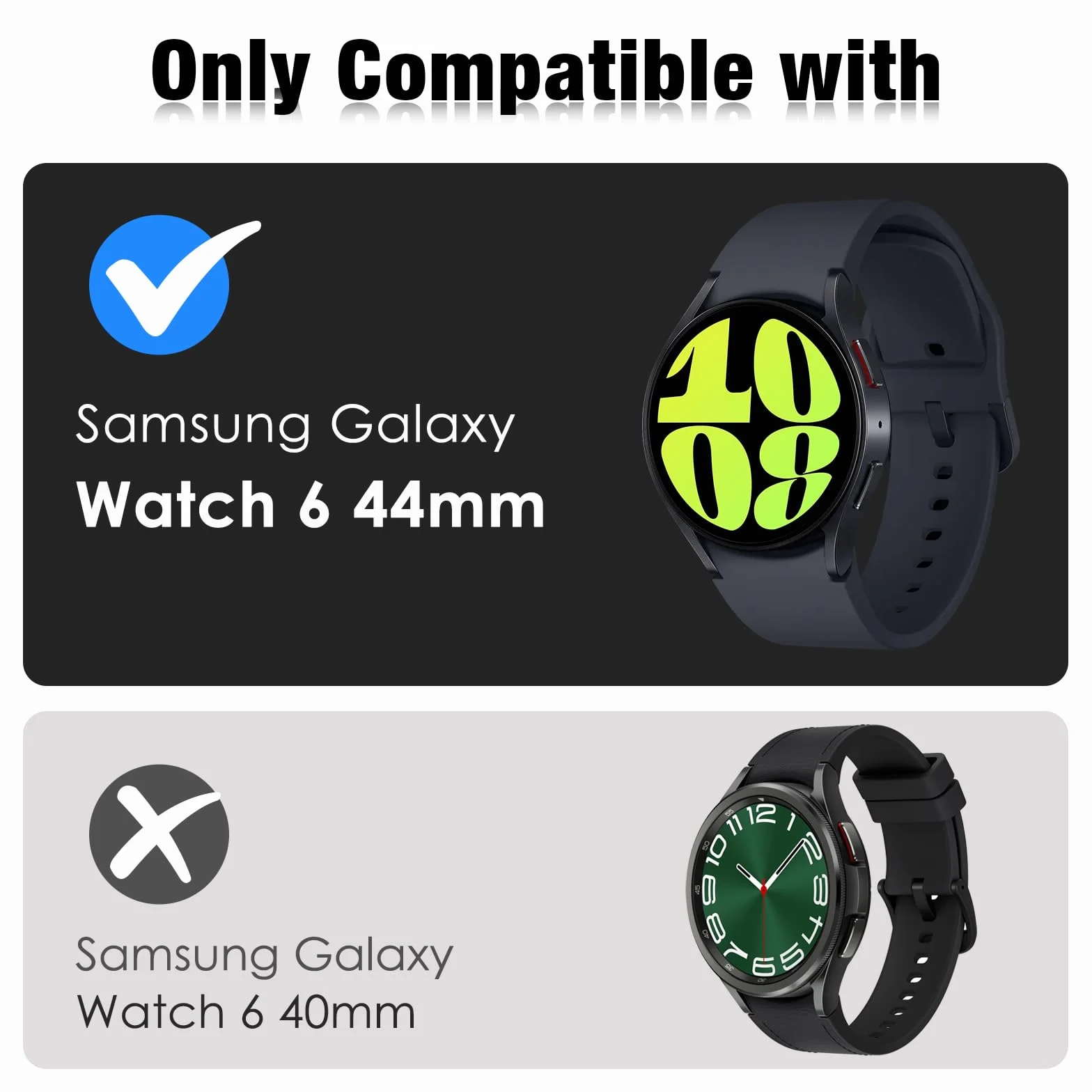 ivoler 3 sztuki etui z osłoną ekranu do Samsung Galaxy Watch 6 44 mm, pełne etui ochronne z miękkiego TPU cienkie, odporne na wstrząsy etui odporne na zarysowania (2 przezroczyste 1 czarne)