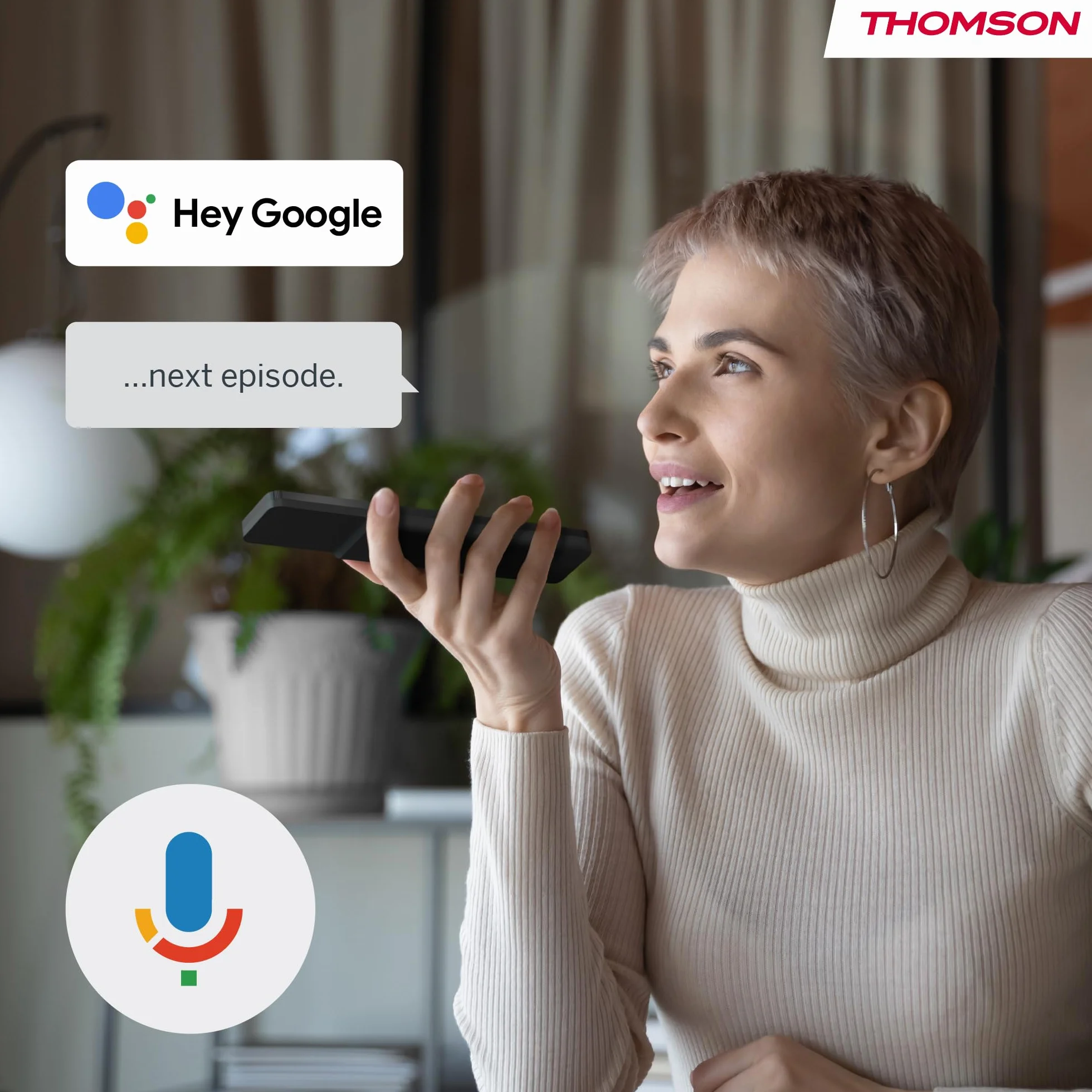 THOMSON 43 calowy (109 cm) 4K Ultra HD Biały Smart Android TV, Google Assistant, Wi-Fi, Dolby Digital, Bluetooth, Triple-Tuner (Kabel/Satelita/Antena), HDMI, CI+, A+ Płyta – 43UA5S13W