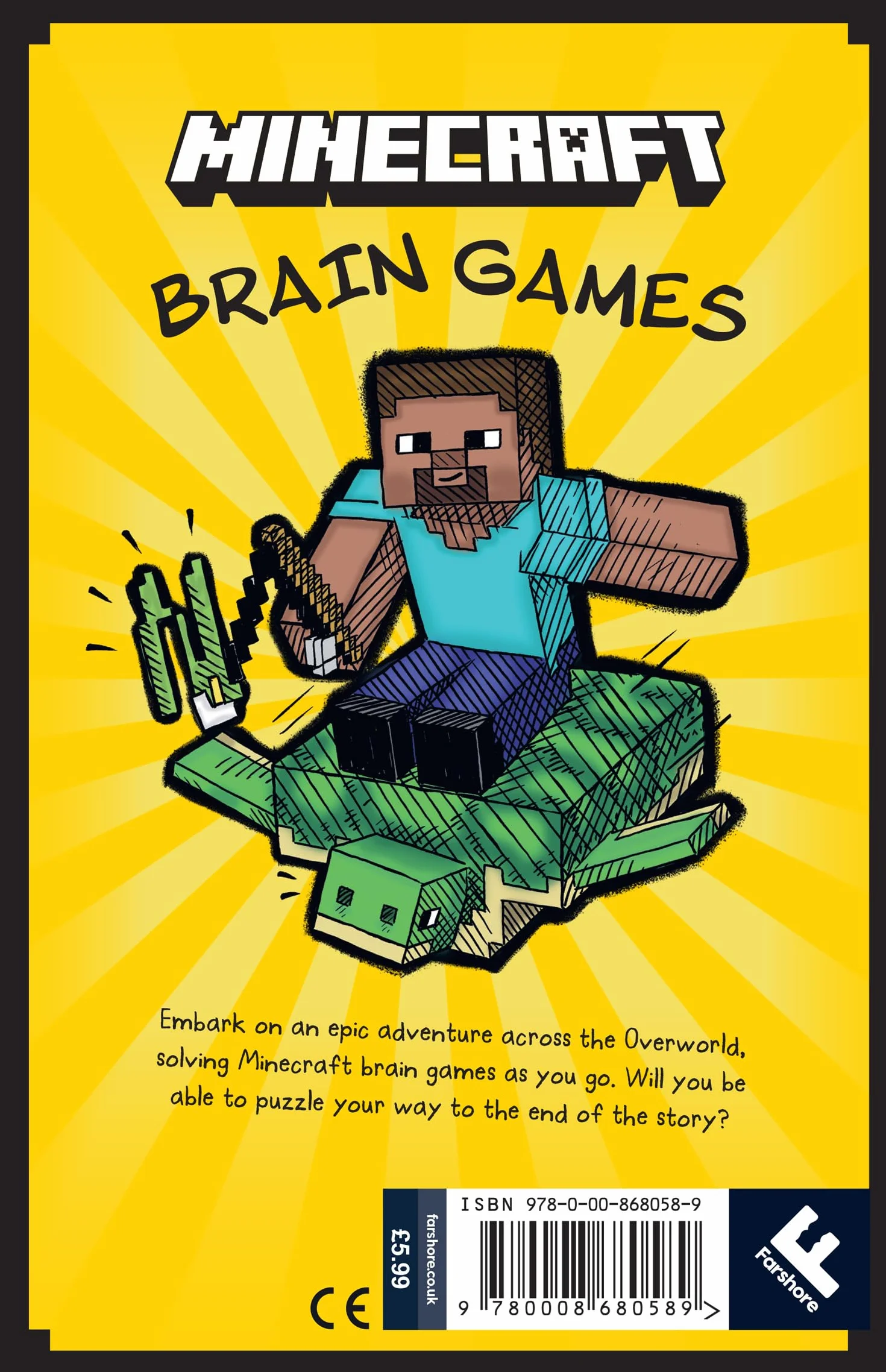 Minecraft Brain Games: An official illustrated Minecraft children’s puzzle book – perfect for kids into video games aged 7, 8, 9, 10 and 11 – new for 2025!