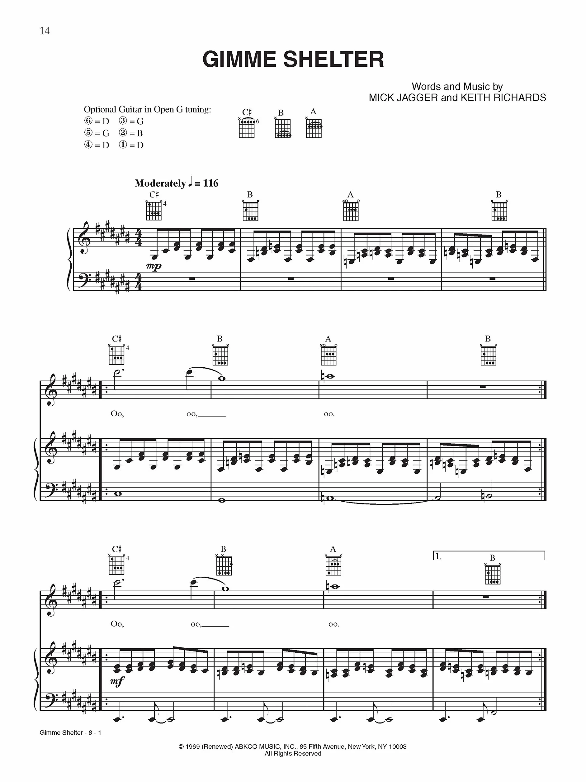 Rolling stones sheet music anthology pvg