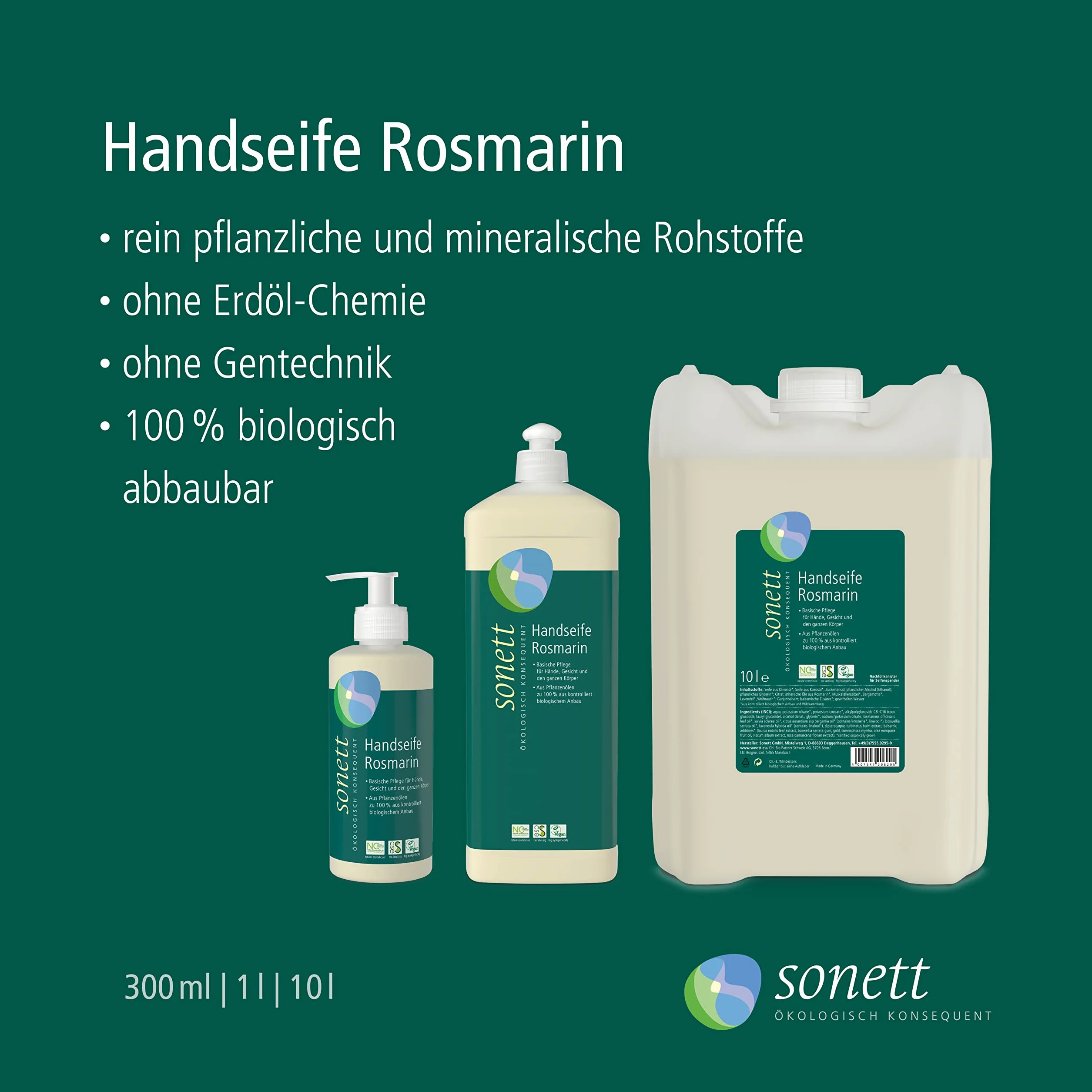 Sonett Bio myd?o do r?k rozmarin (1 x 1 l)