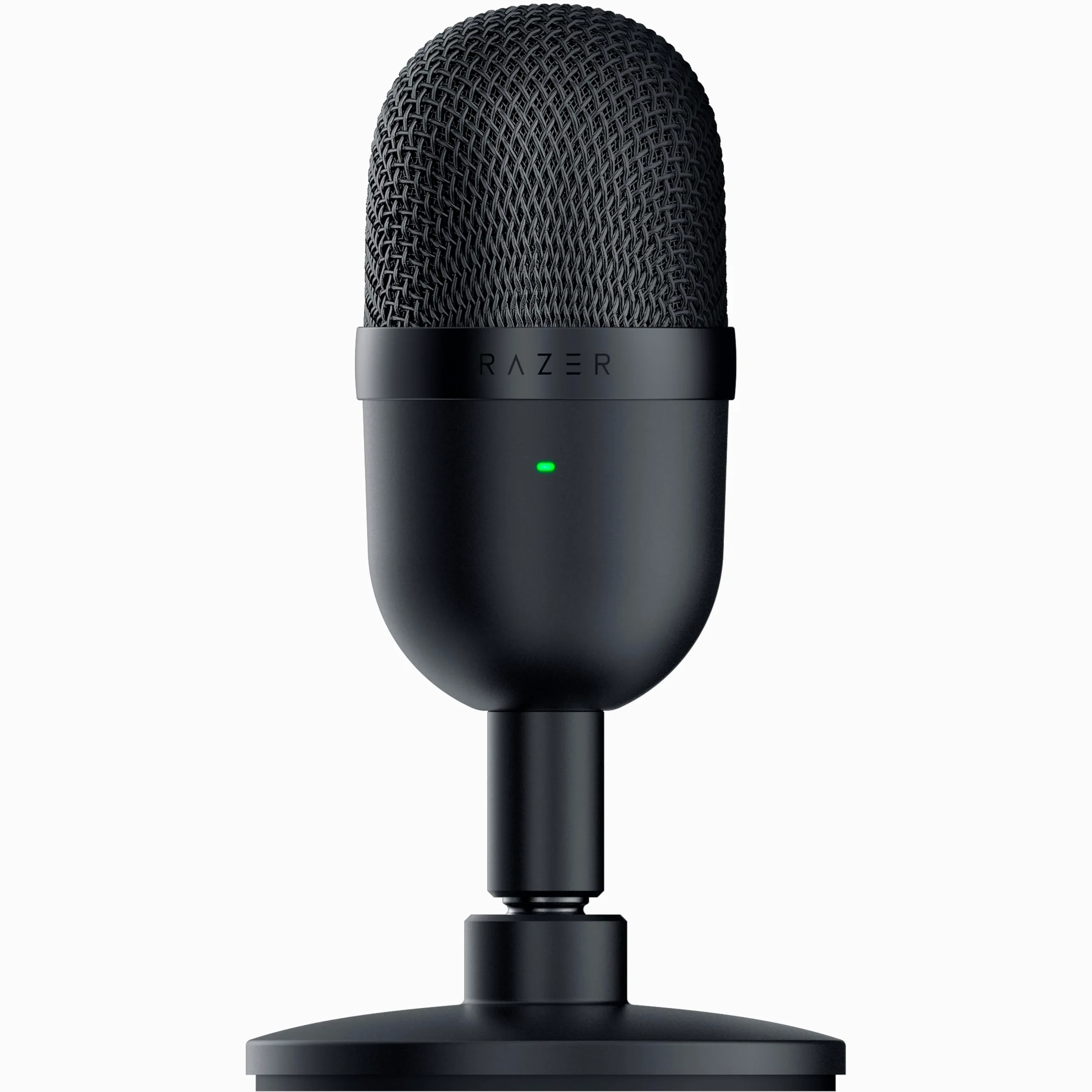 Razer Seiren Mini - Mikrofon pojemnościowy USB do transmisji strumieniowych (kompaktowy z superkardioidalną charakterystyką kierunkową, odchylany statyw, zintegrowany pochłaniacz wstrząsów) Czarny
