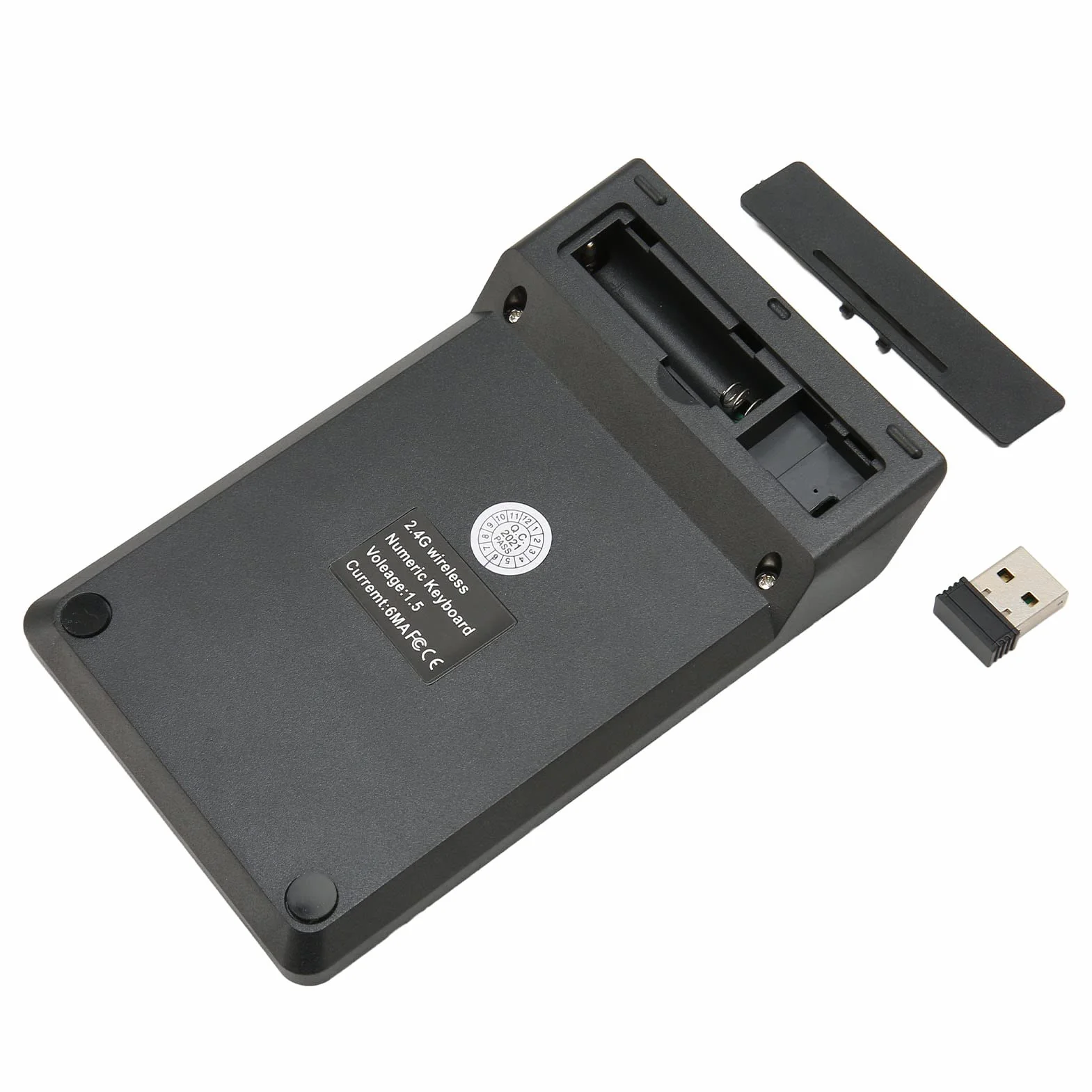 Bewinner Bezprzewodowa klawiatura numeryczna 2,4 G do laptopa, 18 klawiszy, mini zewnętrzna podkładka numeryczna, bez sterownika, czekoladowe klawisze, klawiatura numeryczna USB dla księgowego