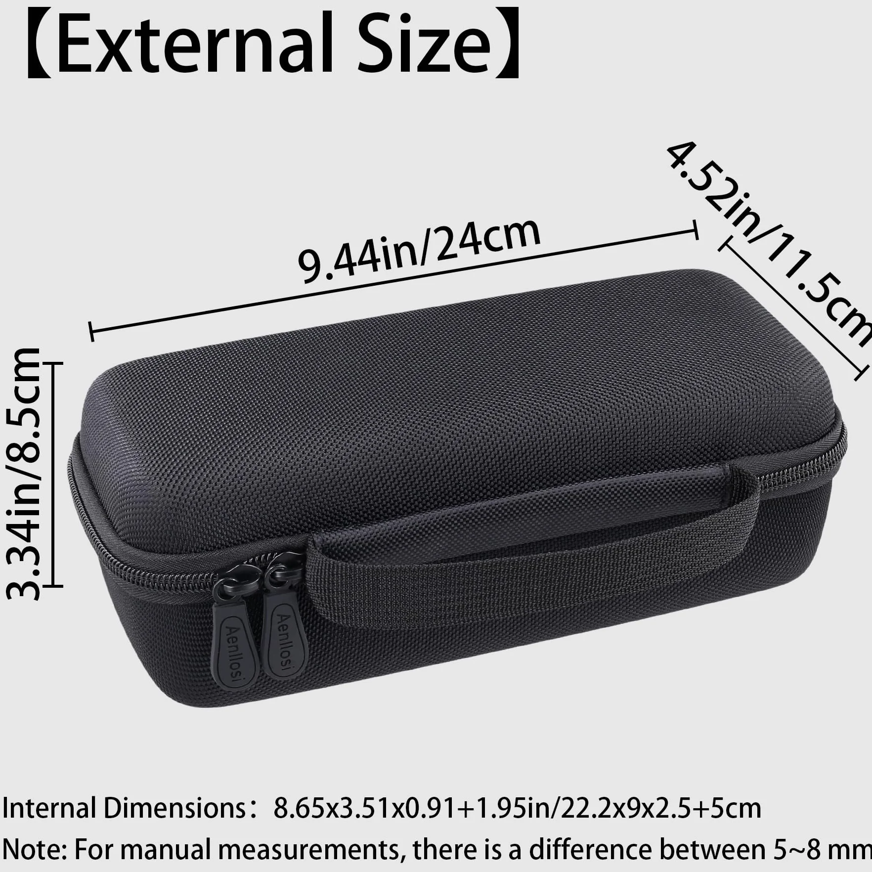 Twarde etui podróżne Zoom H6essential H4essential H1essential Aenllosi, Czarny