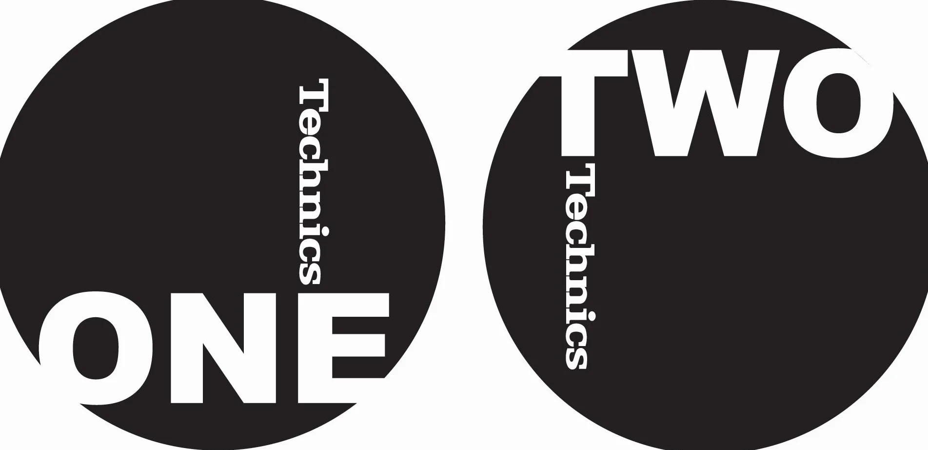 Technics 60606 One Two Slipmat - czarny/biały