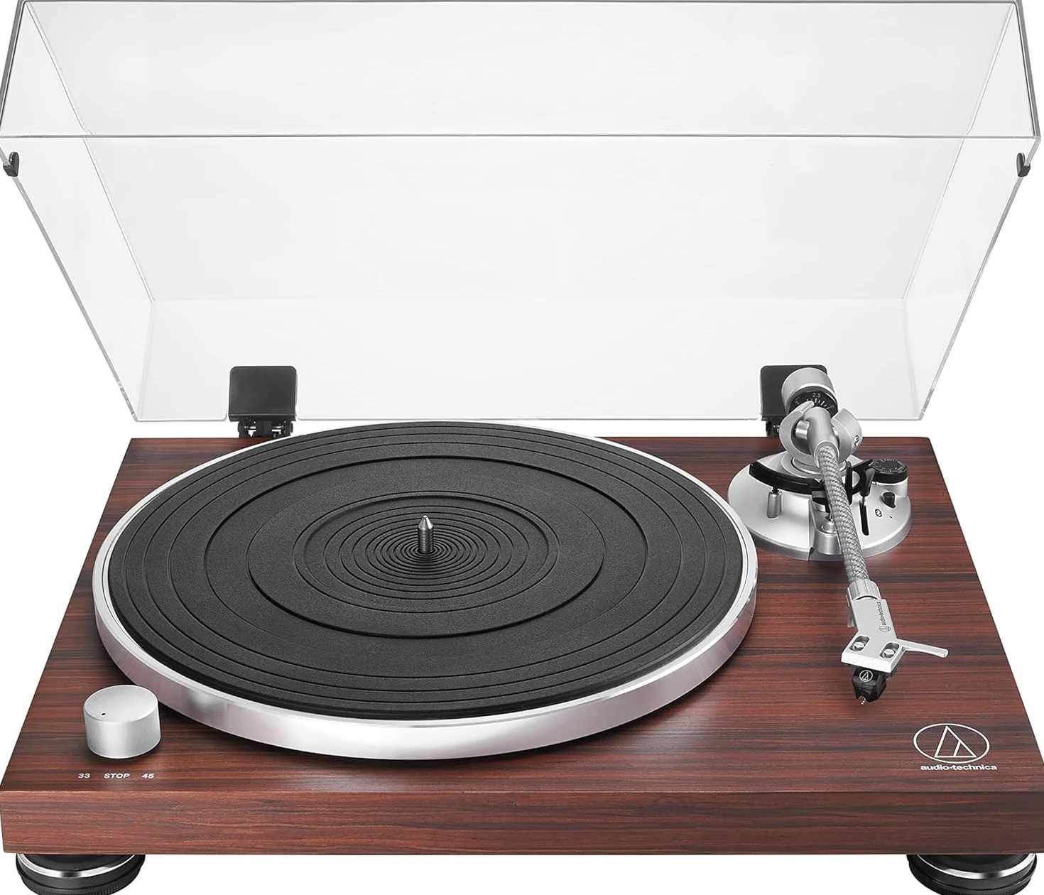 Audio-Technica AT-LPW50BTRW Bezprzewodowy gramofon z napędem paskowym, Rose Wood