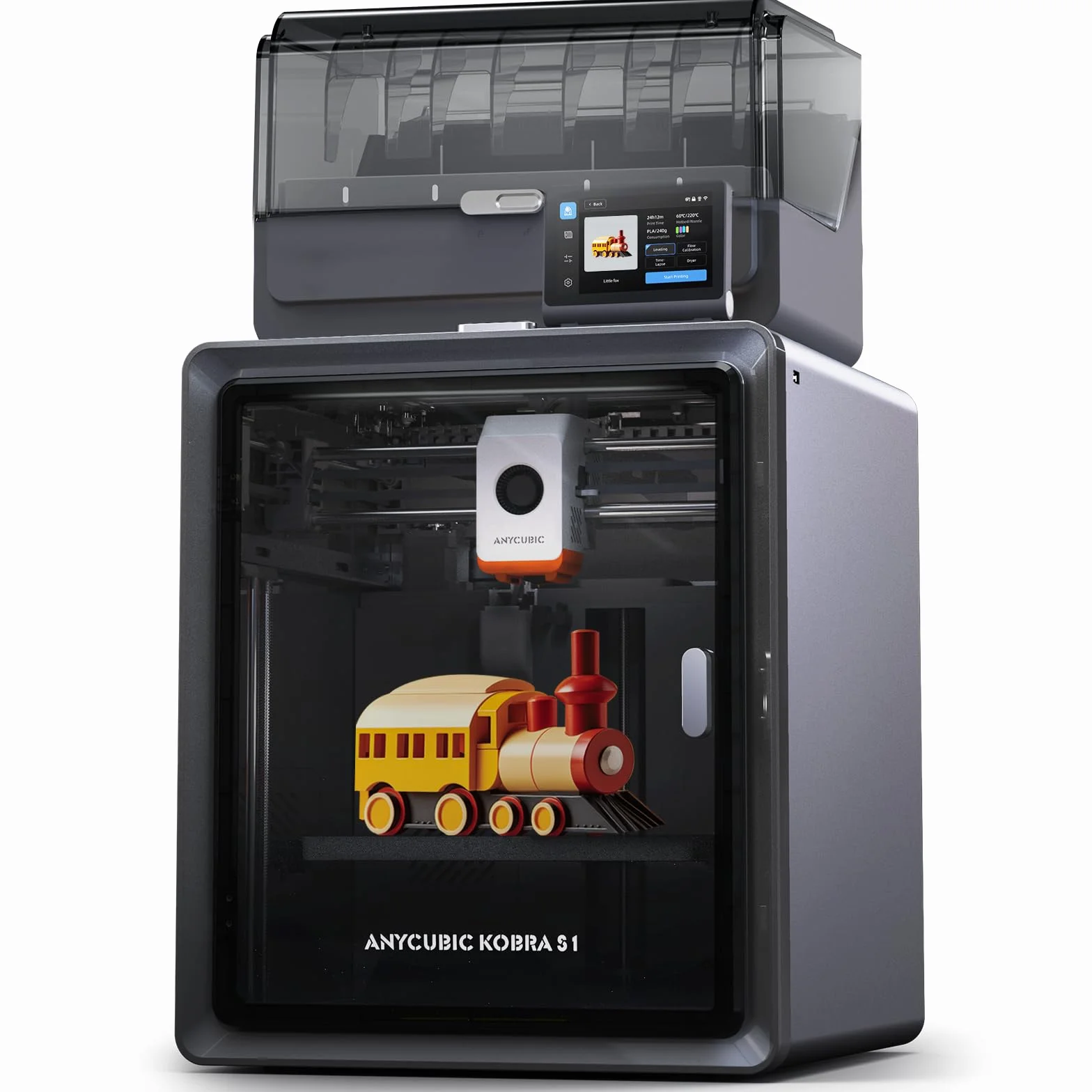 Anycubic Kobra S1 Combo drukarka 3D, wielokolorowa, zamknięta struktura CoreXY, szybkie drukowanie 600 mm/s, filament suszący podczas druku, temperatura 320 °C, wymiary druku 250 x 250 x 250 mm
