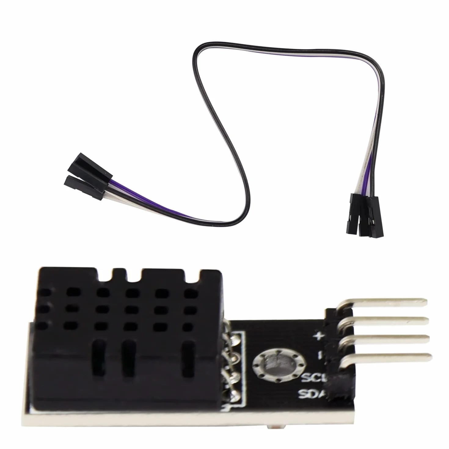 DHT20 czujnik temperatury i wilgotności powietrza, 2,5 V do 5,5 V z interfejsem I2C, czujnik temperatury do projektów mikroelektronicznych DIY, kompatybilny z RPi (1 szt.)