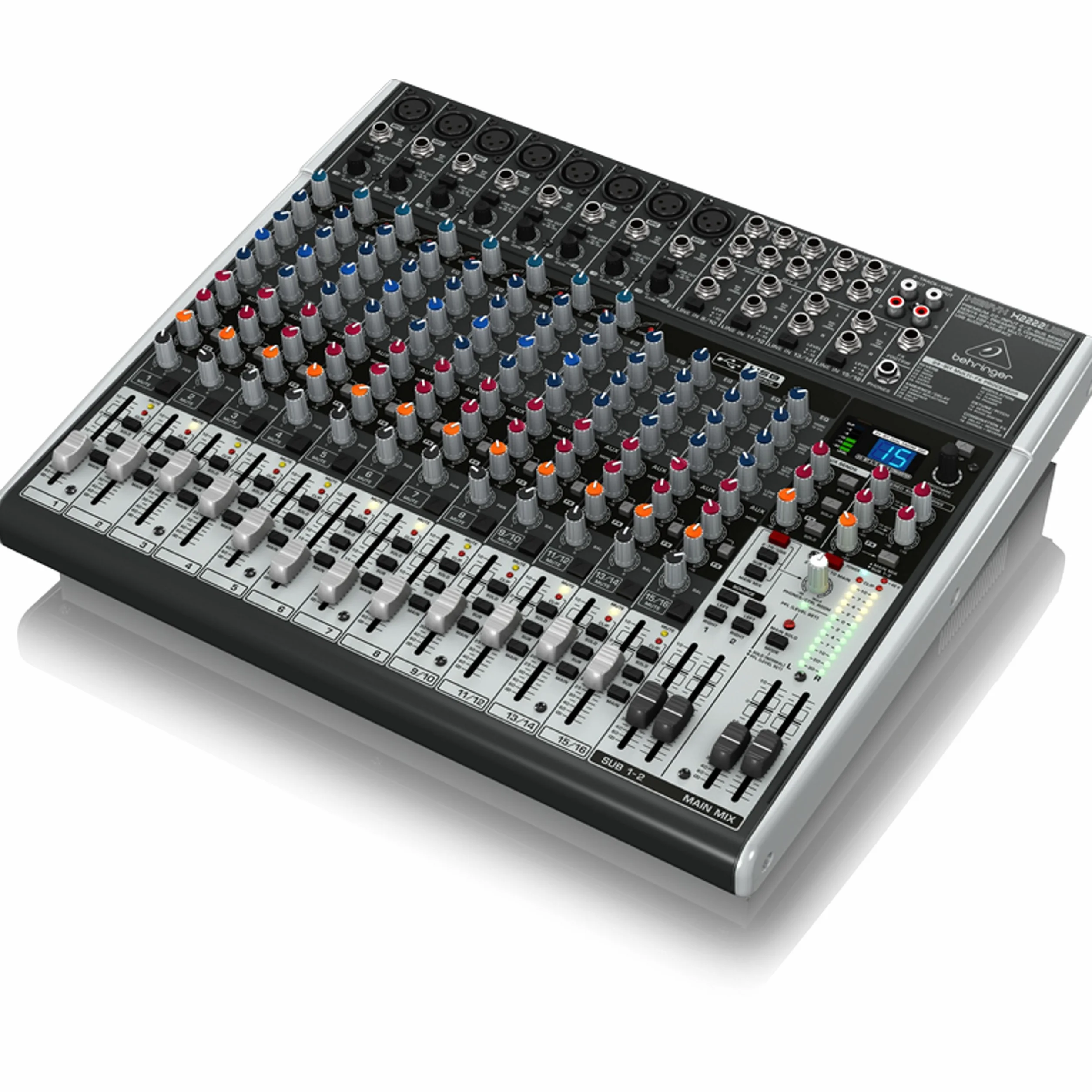 BEHRINGER XENYX X2222USB pasywny MIXER 22 WEJŚCIA Z efektami 24 BIT 8 sprężarek + interfejs audio USB
