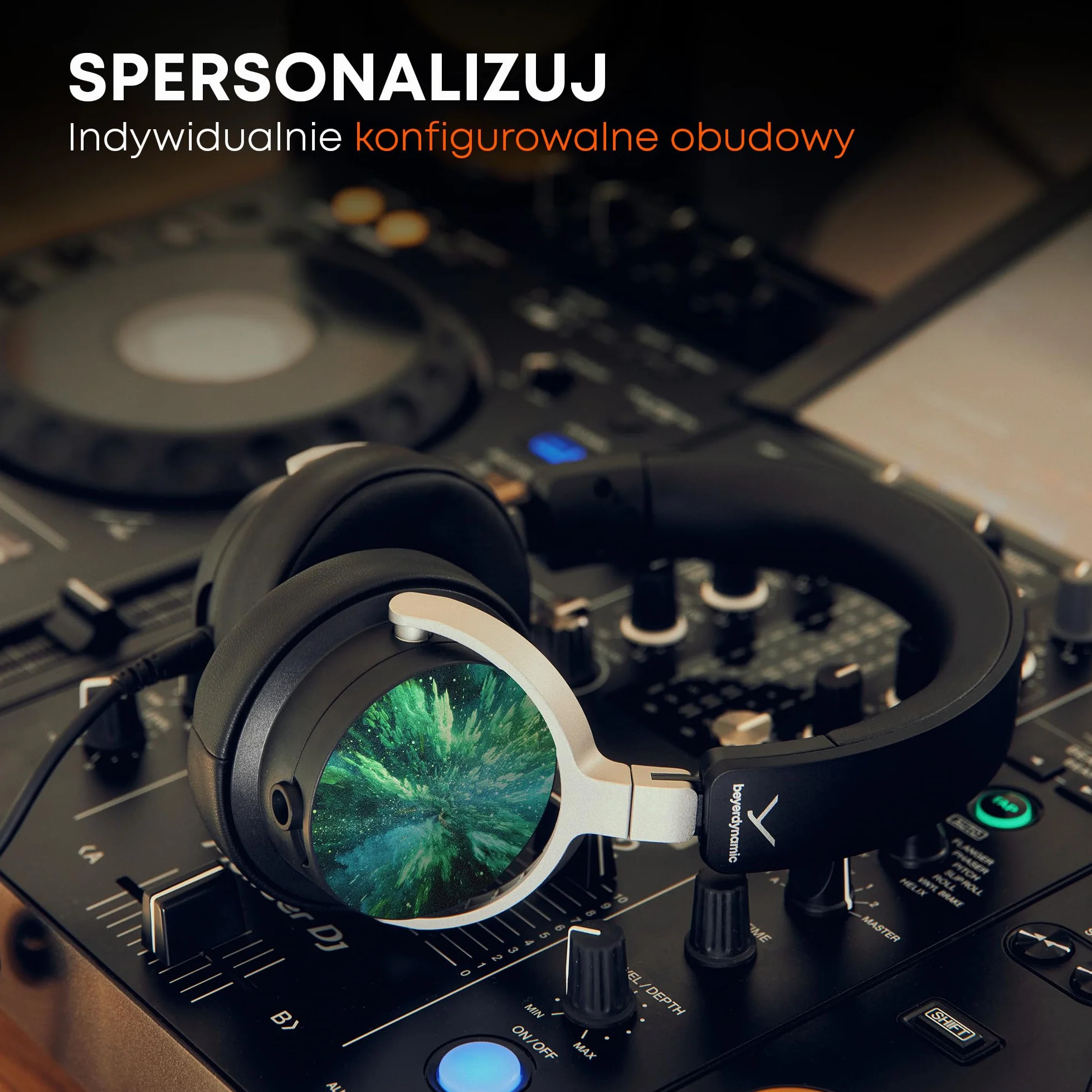beyerdynamic DJ 300 PRO X CLUB profesjonalne słuchawki dla DJ 2 w 1, zmiana na słuchawki nauszne jako elastyczna funkcja stylu i użytkowania dla profesjonalnych DJ-ów
