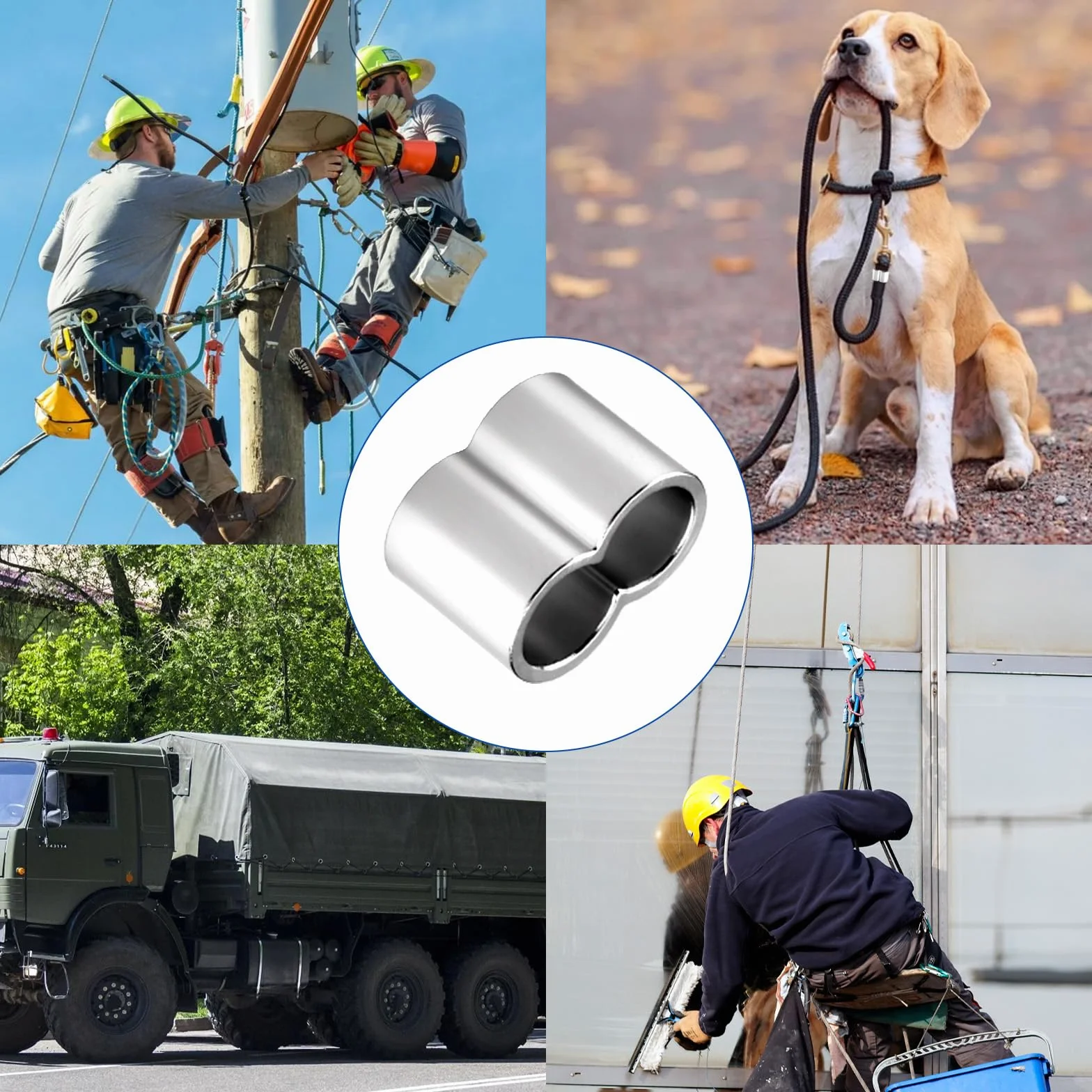 60 sztuk zacisków linowych 4 mm, tuleje zaciskowe, zaciski zaciskowe, linka gumowa, do przyczepy, liny do plandek, liny ekspandera, tuleje zaciskowe, tuleje zaciskowe, tuleje zaciskowe, tuleje