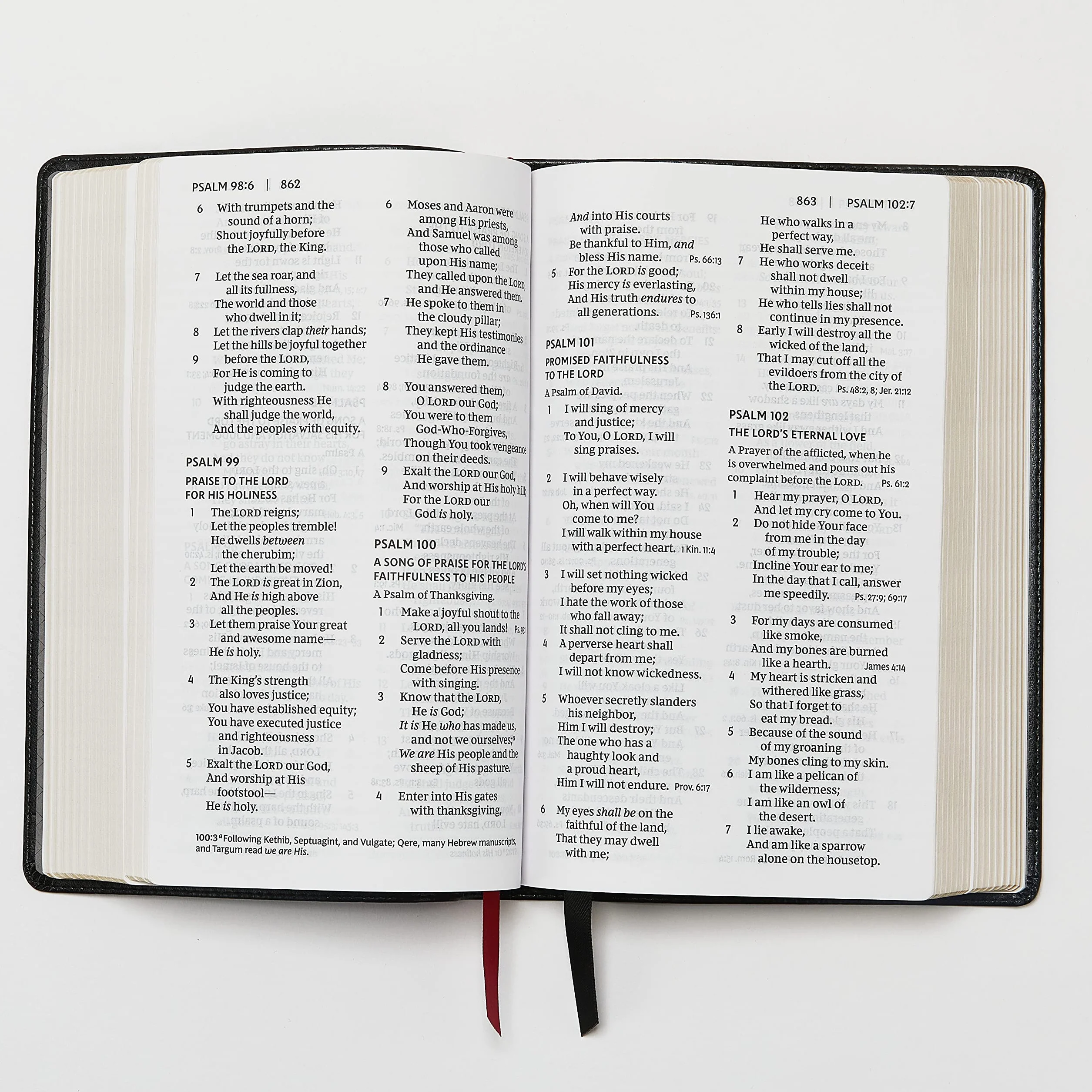Nkjv, Reference Bible, Compact, Leathersoft, Black, Red Letter Edition, Comfort Print: Holy Bible, New King James Version
