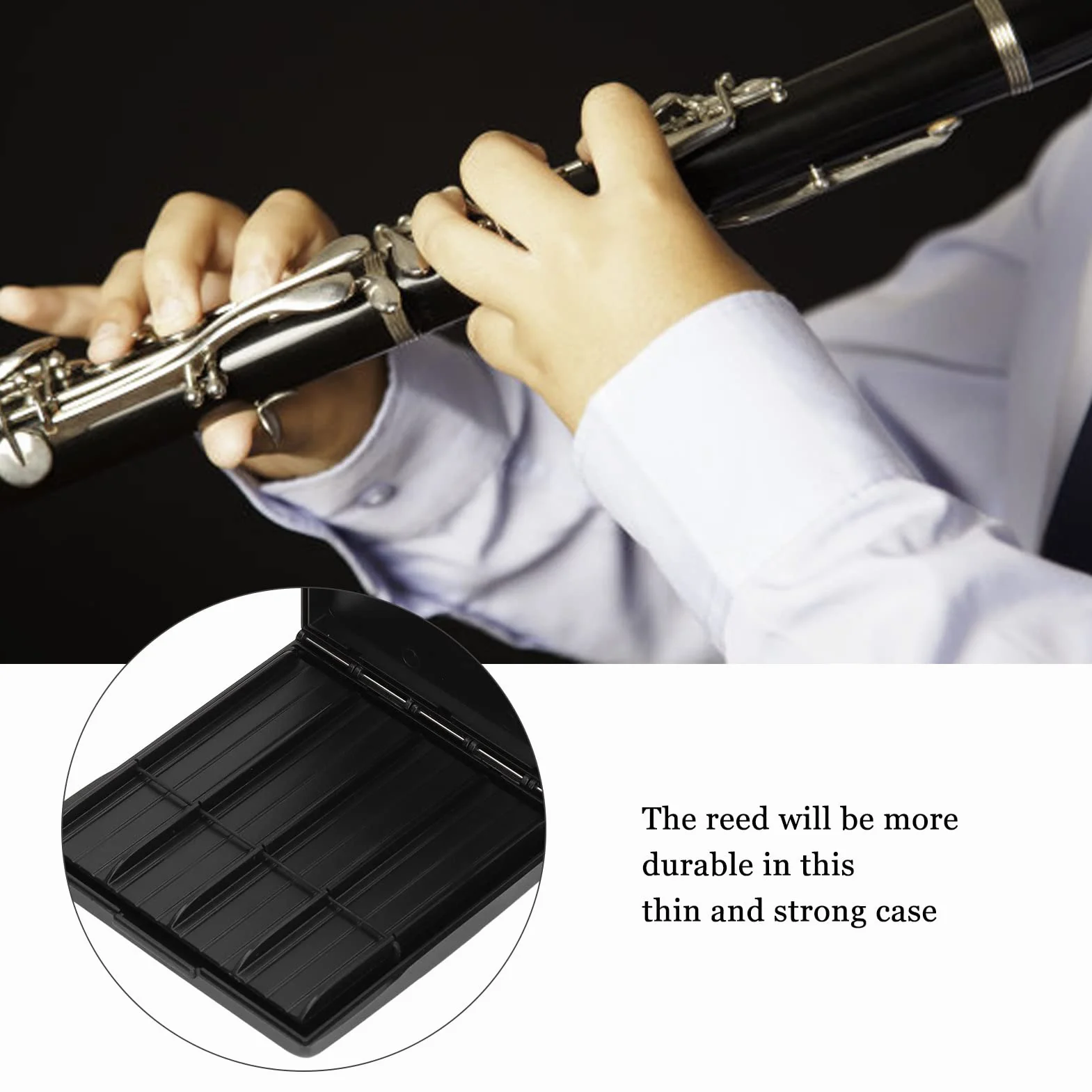 Reed Case, 8 szt. Saksofon Klarnet Reed Storage Case Wodoodporny futerał do Przechowywania
